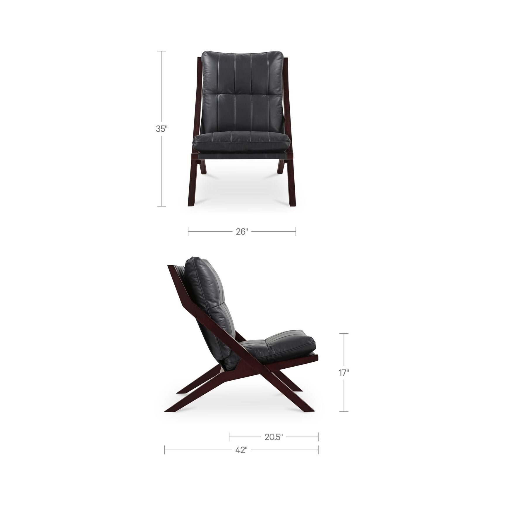Preston Black Accent Chair