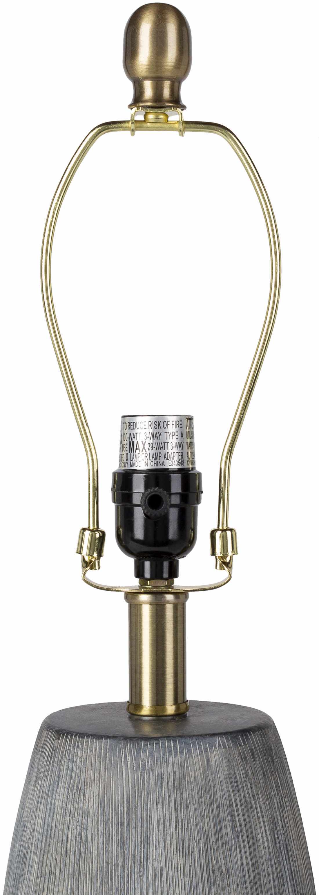 Mabayo Ribbed White Ceramic Table Lamp - Ornate Home