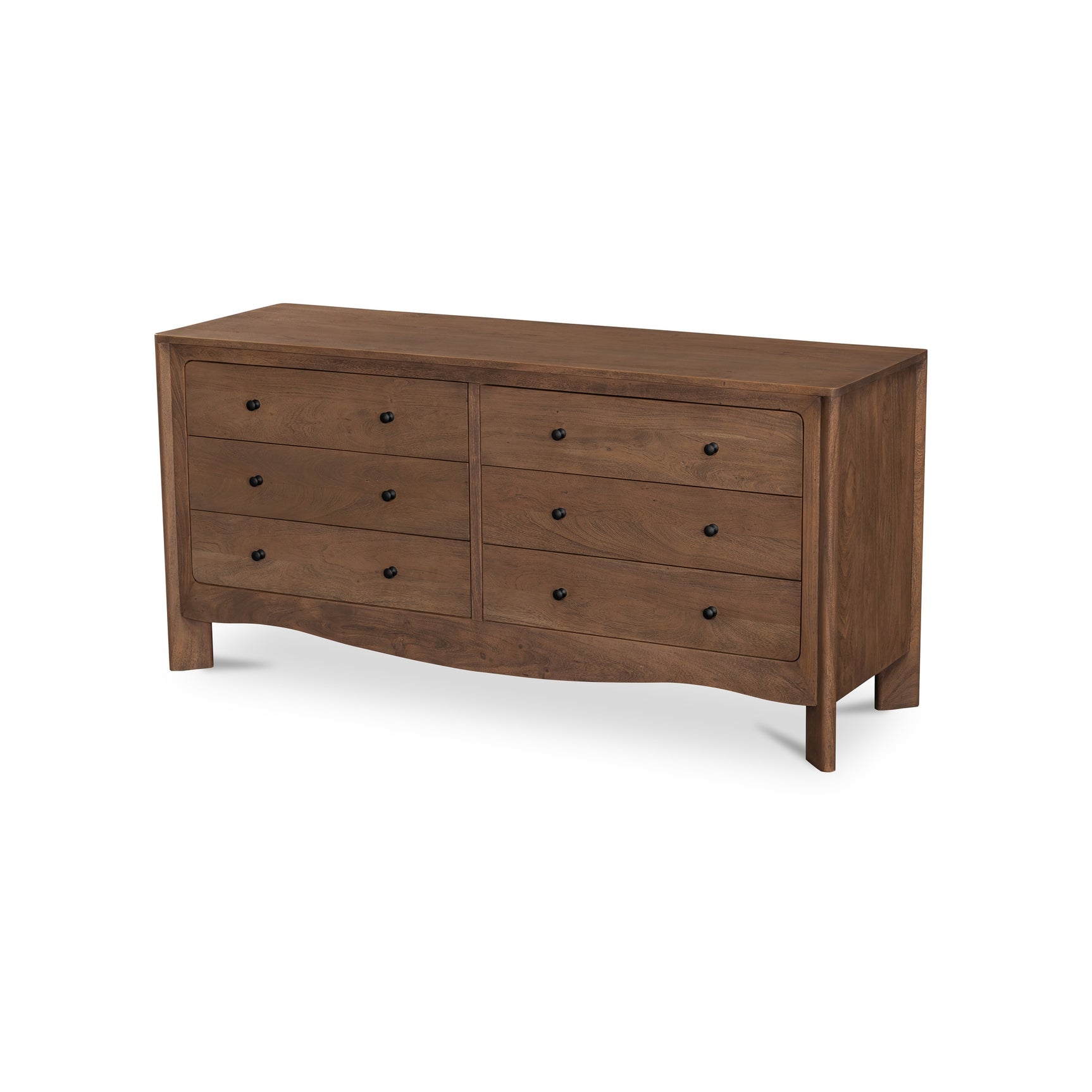 Mabel Dark Brown 6 Drawer Dresser - Ornate Home