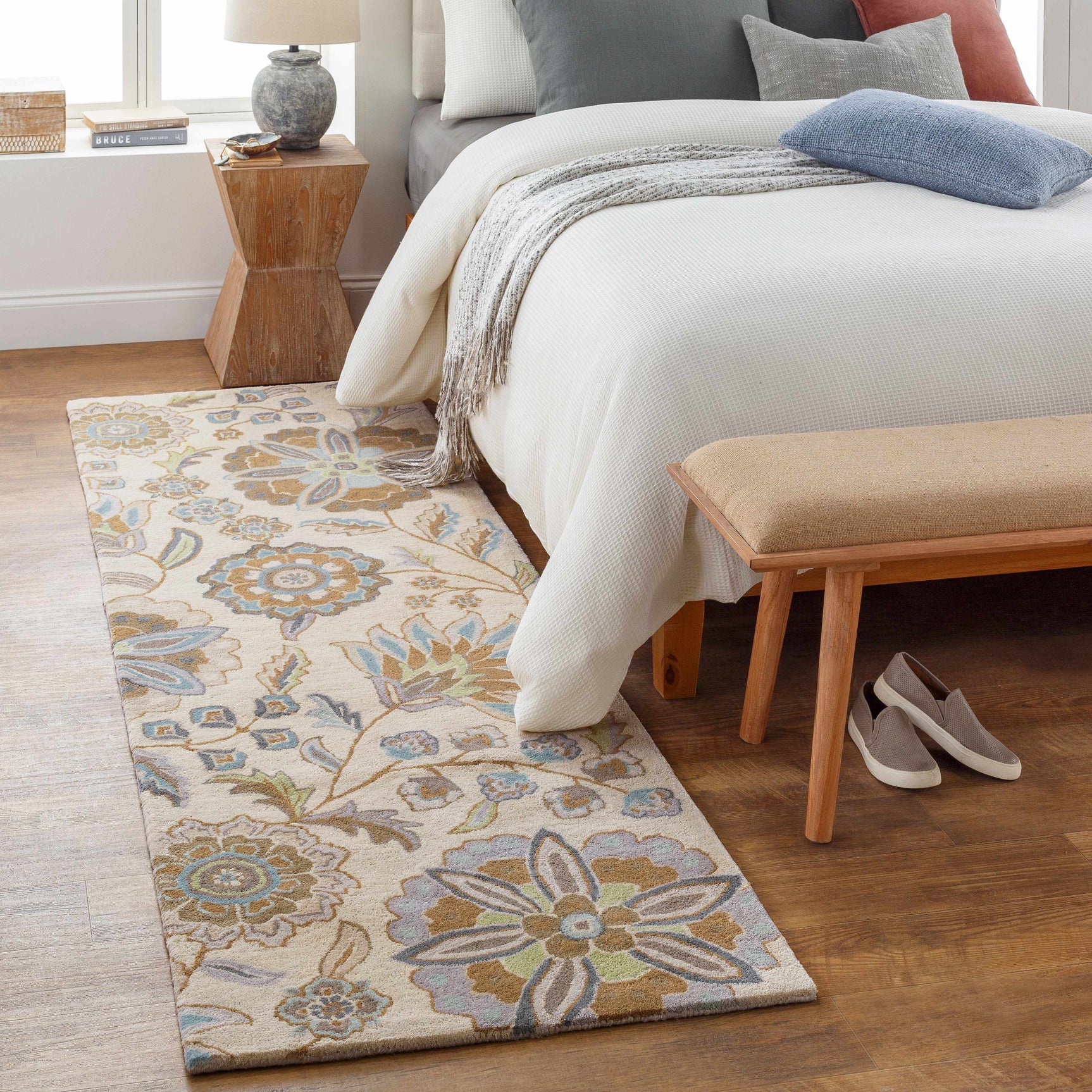 Mack Floral Wool Area Carpet - Ornate Home