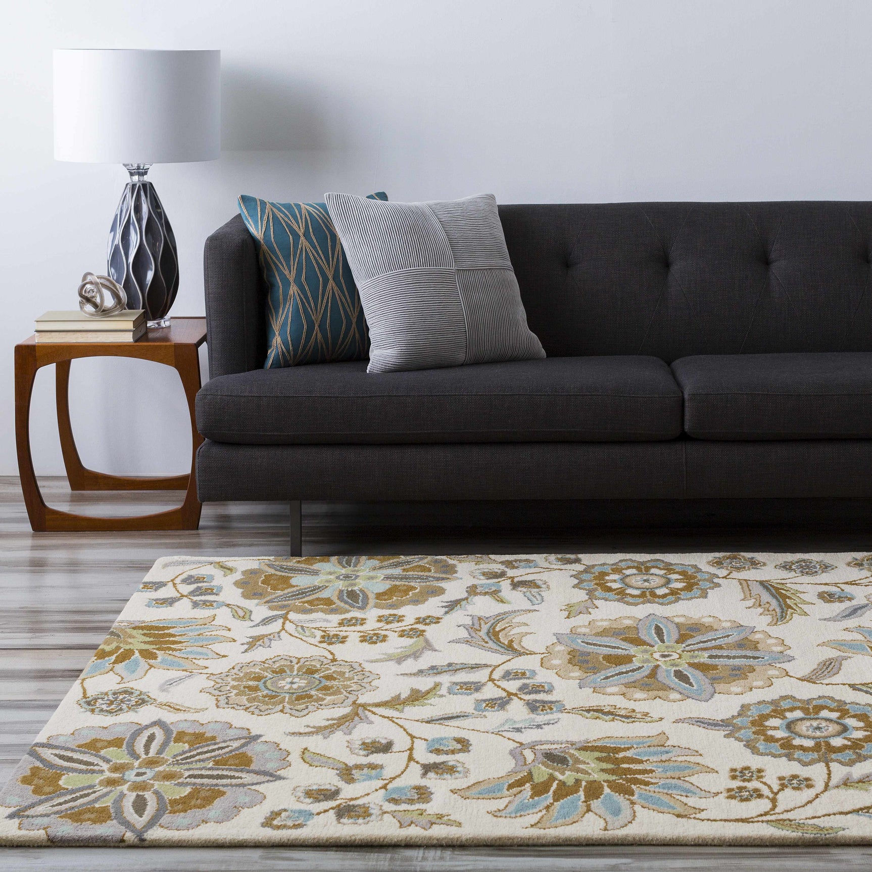 Mack Floral Wool Area Carpet - Ornate Home