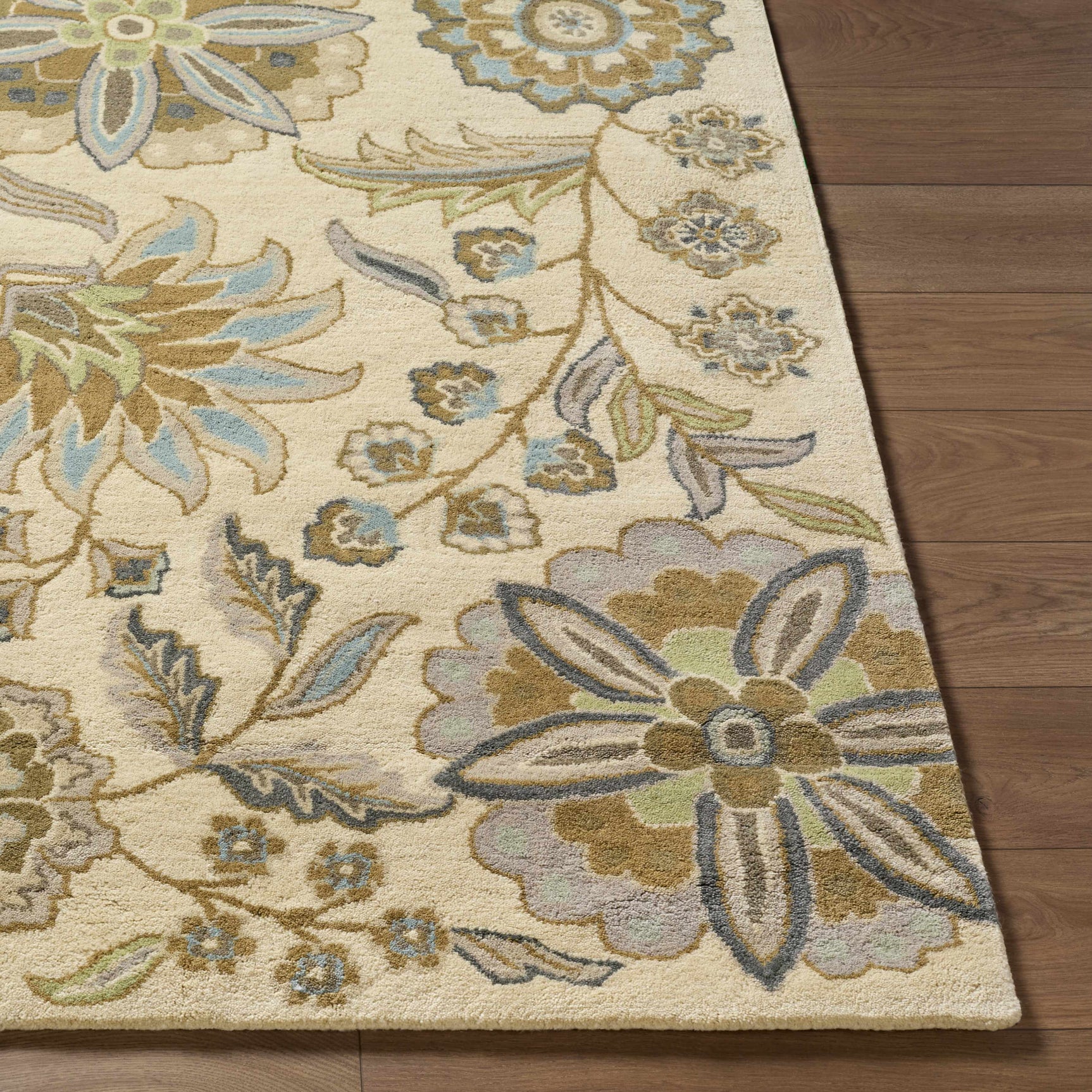Mack Floral Wool Area Carpet - Ornate Home