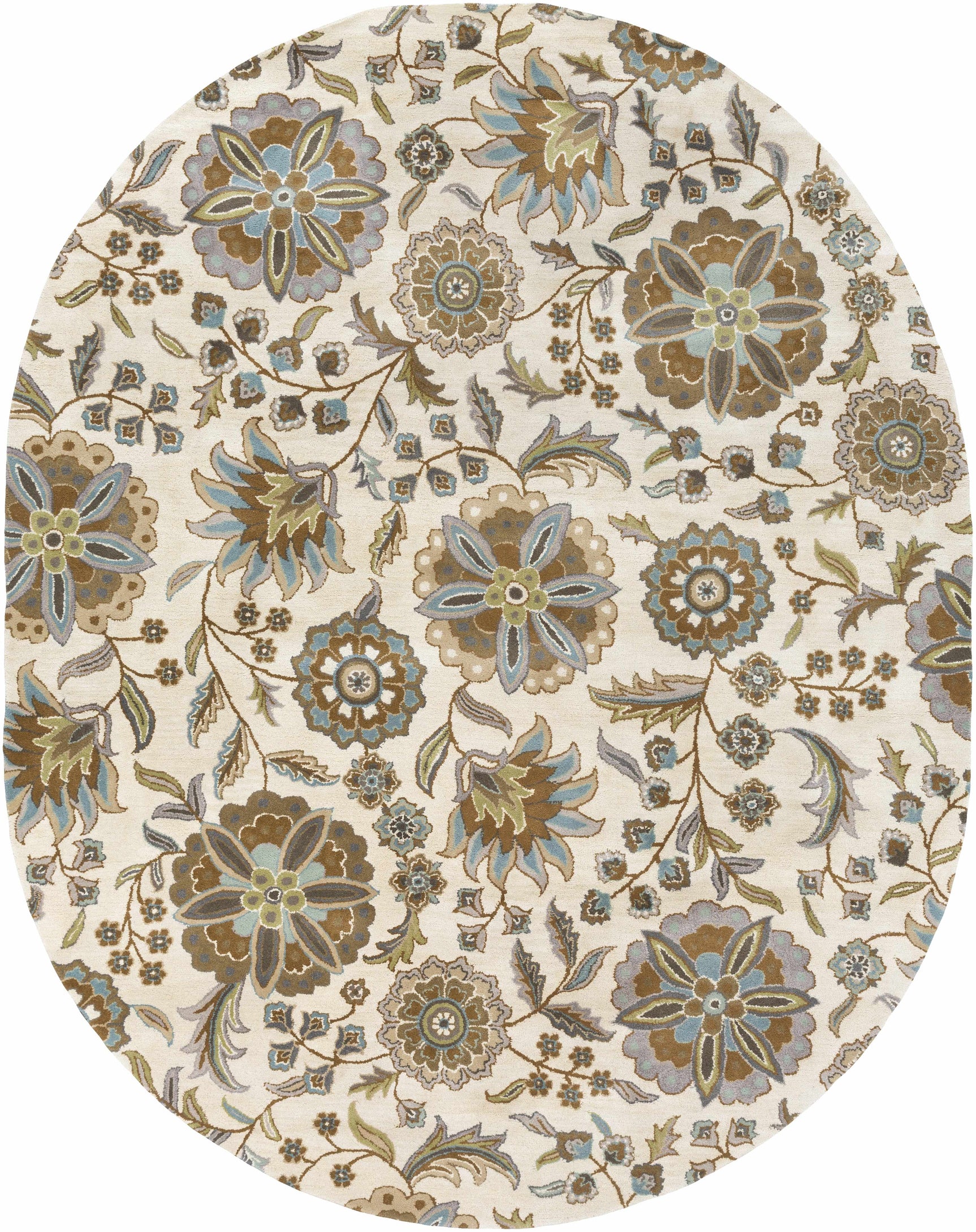 Mack Floral Wool Area Carpet - Ornate Home