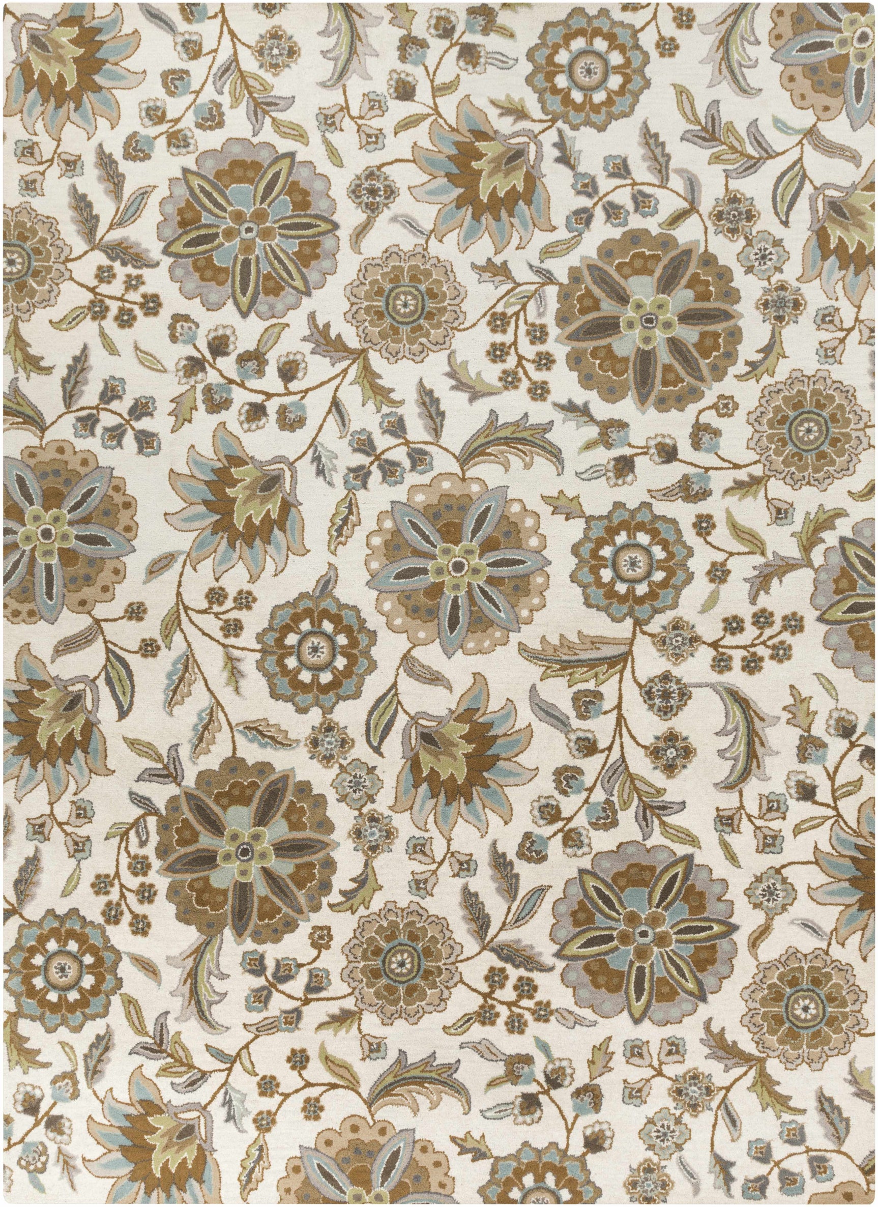 Mack Floral Wool Area Carpet - Ornate Home