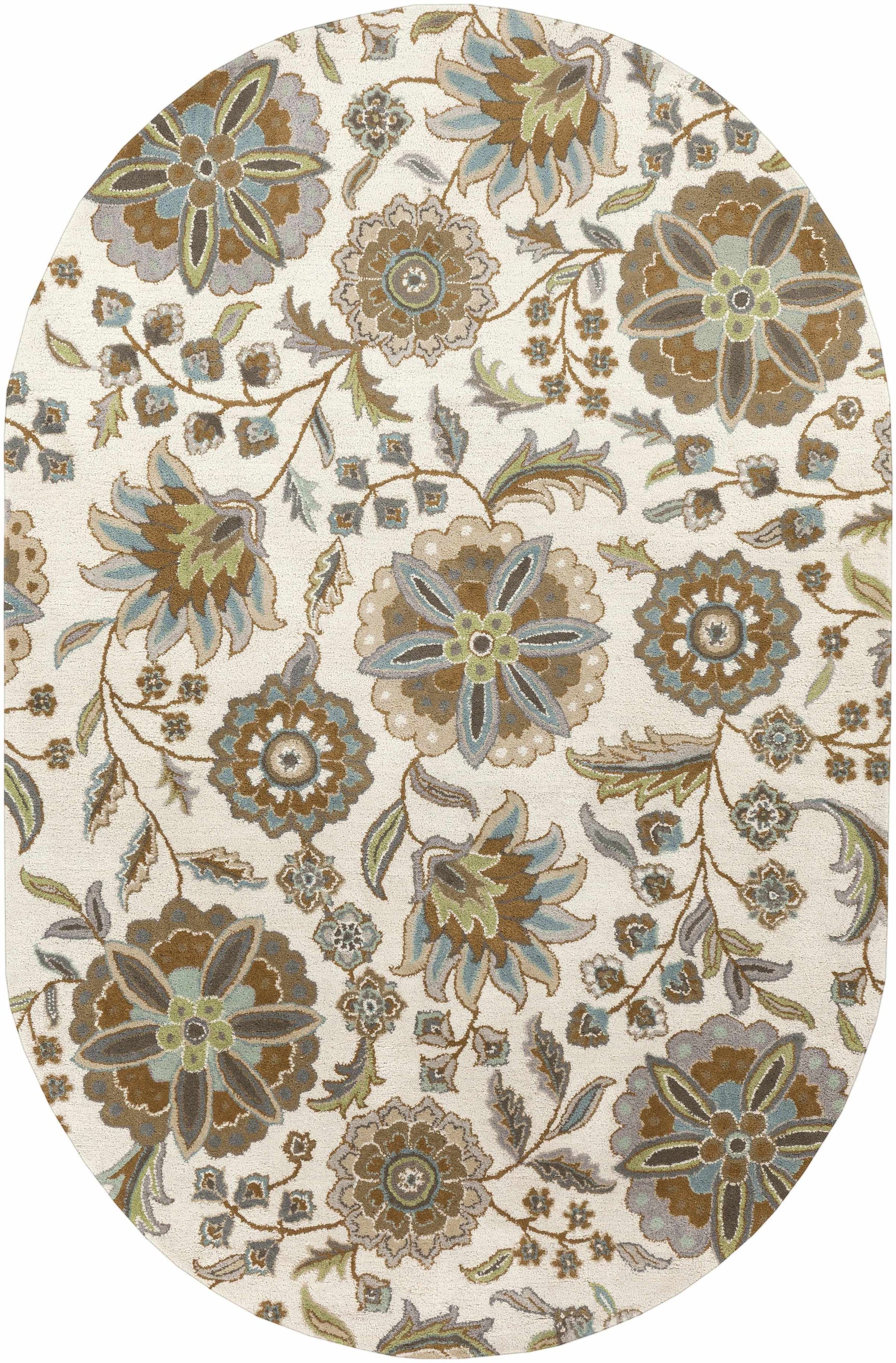 Mack Floral Wool Area Carpet - Ornate Home