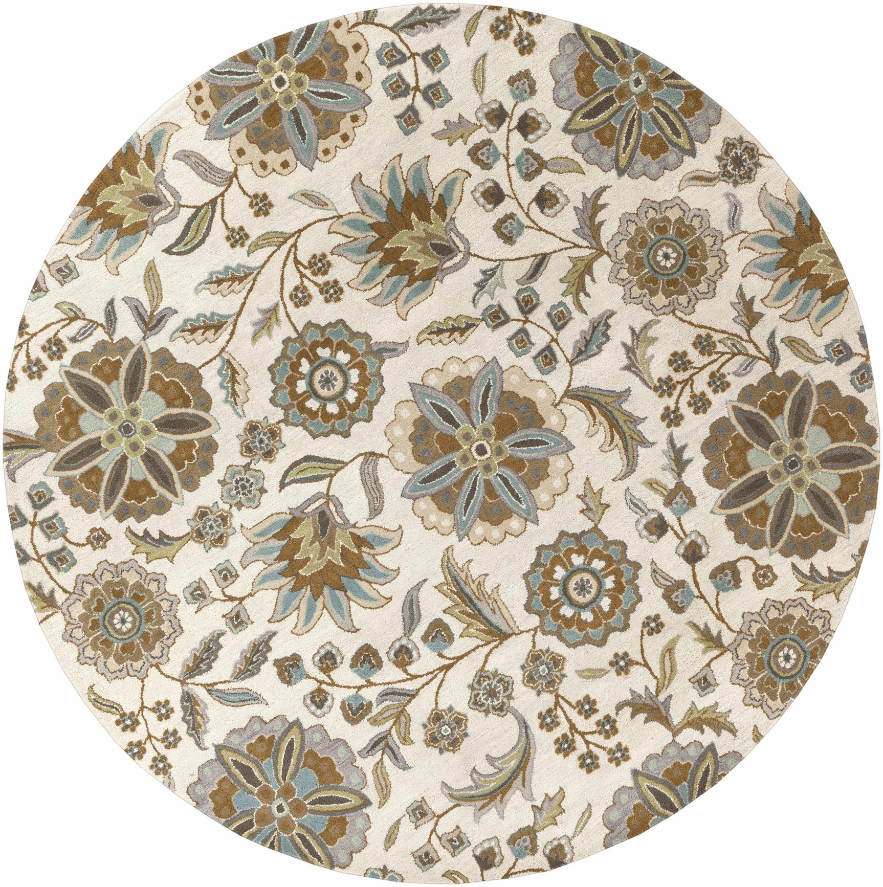 Mack Floral Wool Area Carpet - Promo - Ornate Home