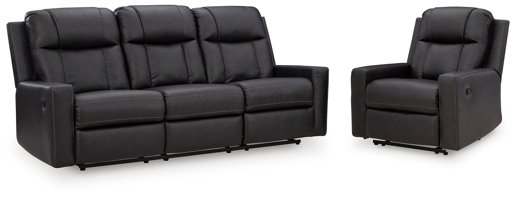 Mackmenville Carbon Reclining Sofa and Recliner - Ornate Home