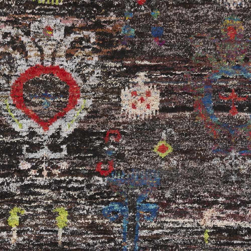 Macy 5x8 Handmade Black Silk Carpet - Clearance - Ornate Home