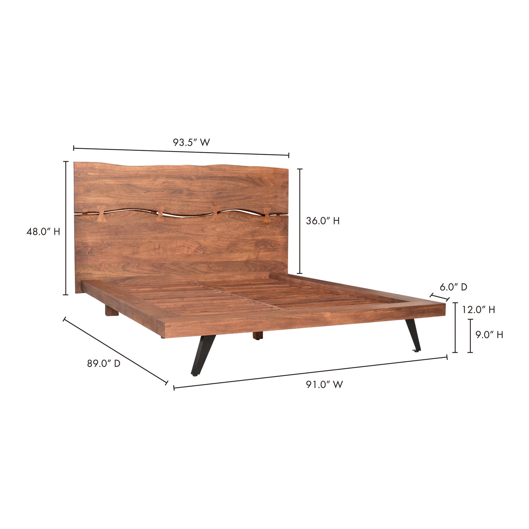 Madagascar Brown King Platform Bed - Ornate Home