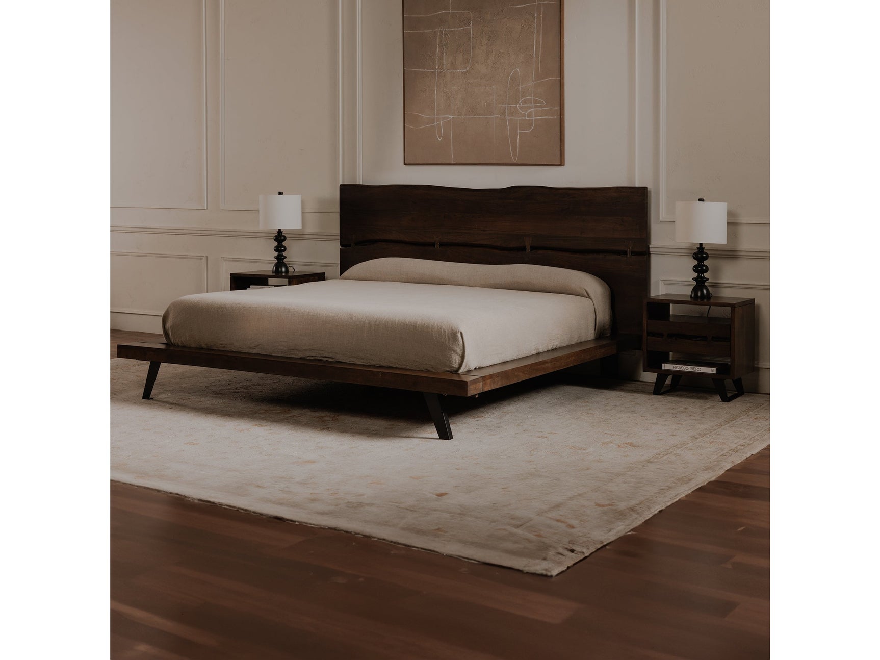 Madagascar Dark Brown King Platform Bed - Ornate Home