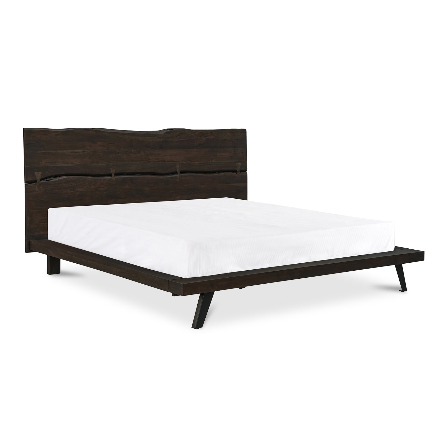 Madagascar Dark Brown Queen Platform Bed - Ornate Home