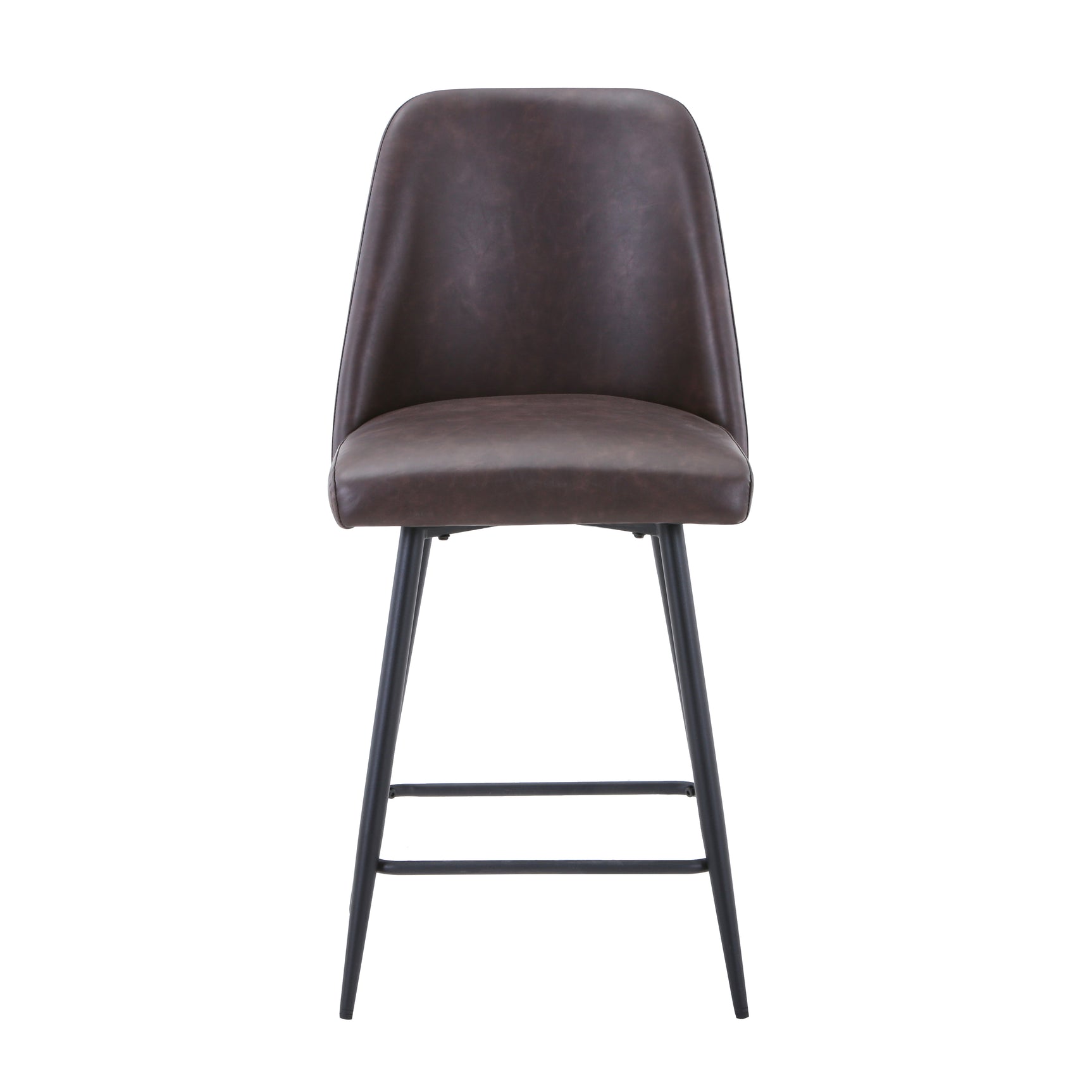 Maddox Dark Brown Uph Stool (Set of 2) - Ornate Home