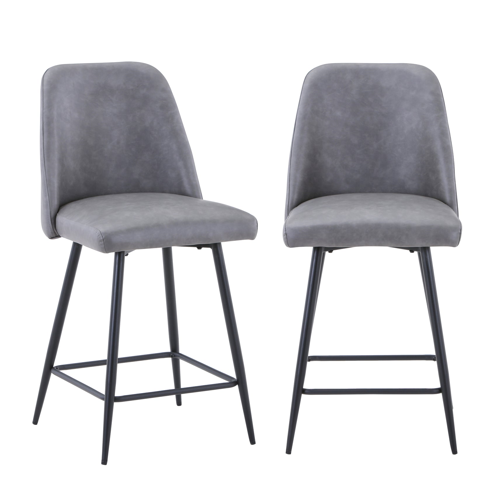 Maddox Grey Uph Stool (Set of 2) - Ornate Home