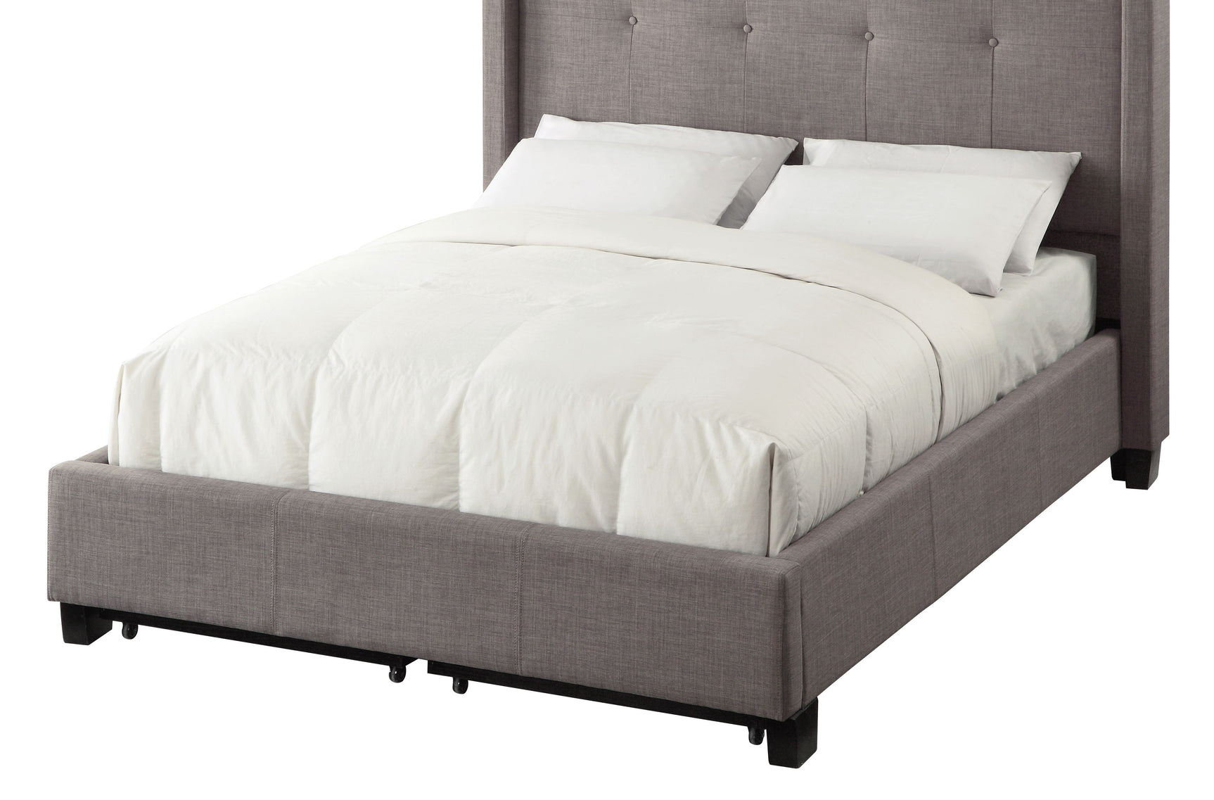 Madeleine Wingback California King Upholstered Platform Storage Bed - Ornate Home