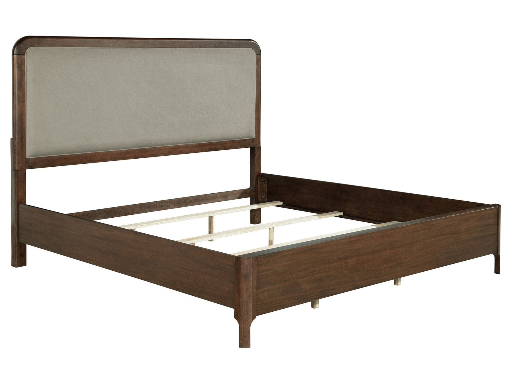 Maderia Walnut Eastern King Panel Bed - Ornate Home