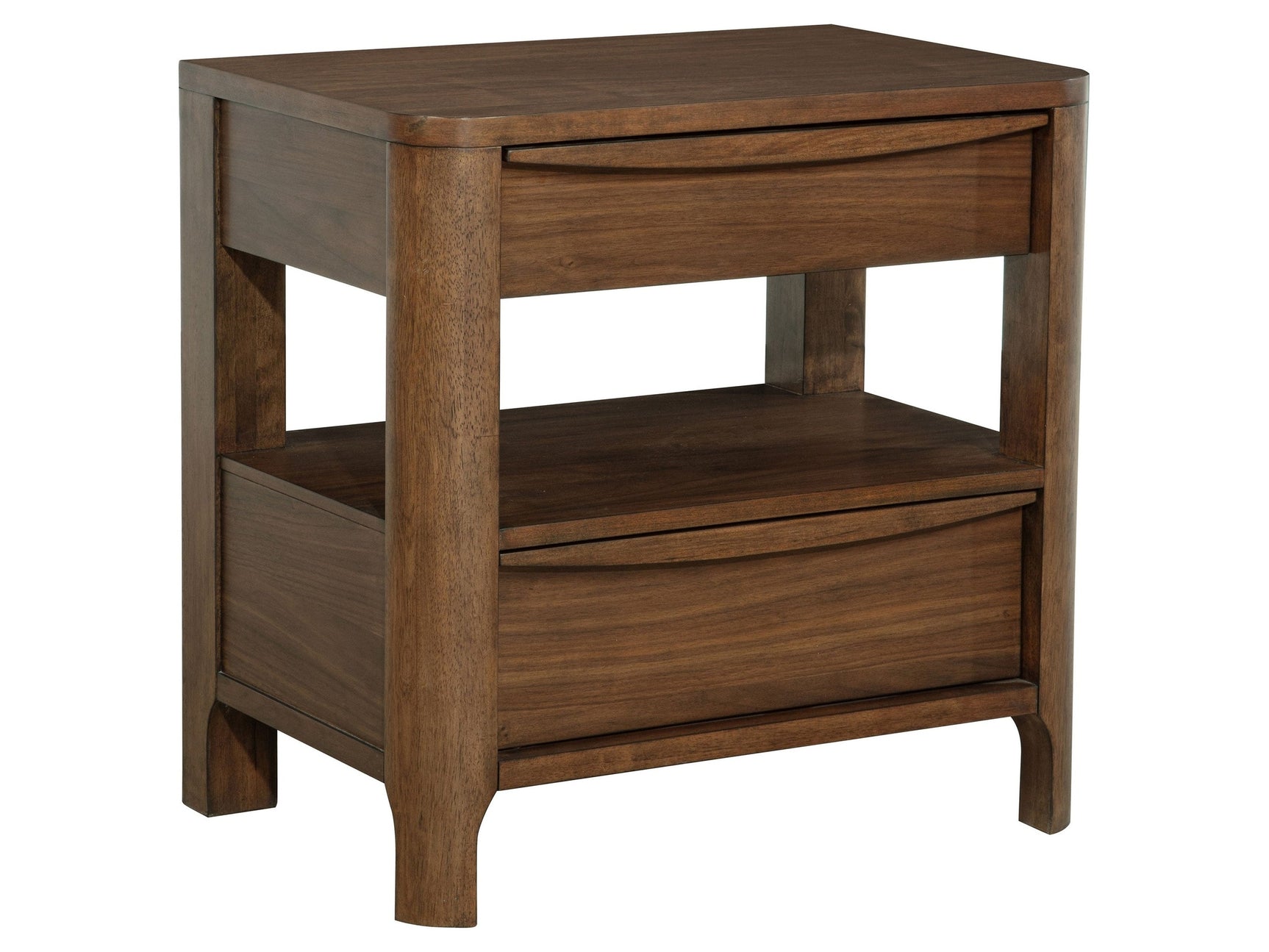 Maderia Walnut Nightstand - Ornate Home