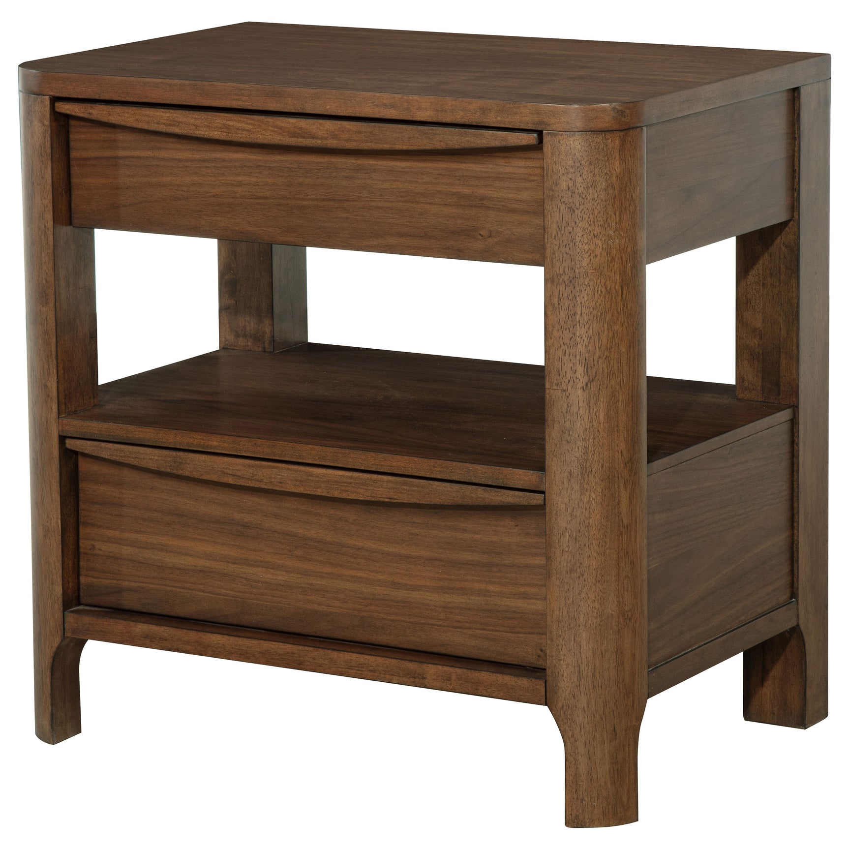 Maderia Walnut Nightstand - Ornate Home