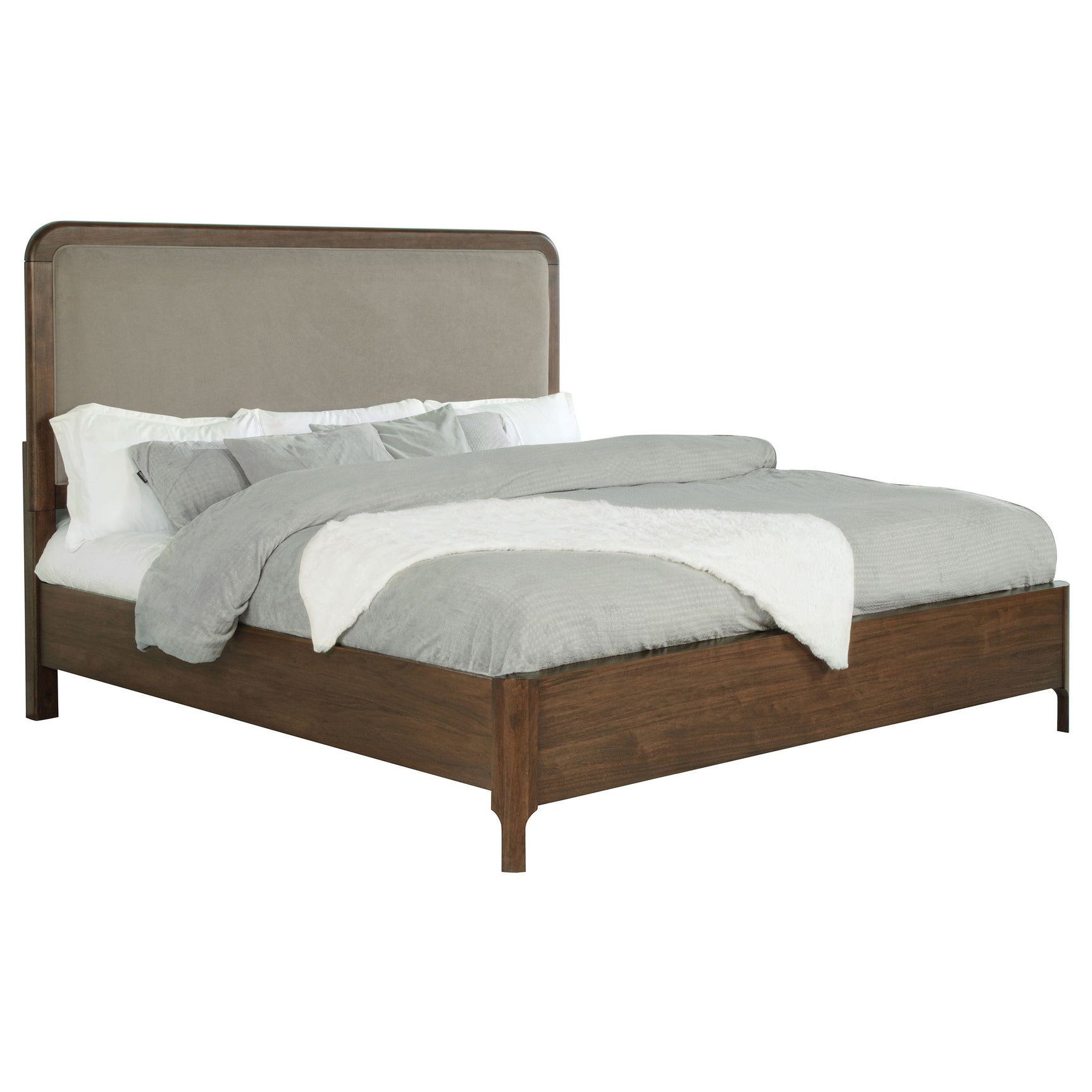 Maderia Walnut Queen Panel Bed - Ornate Home