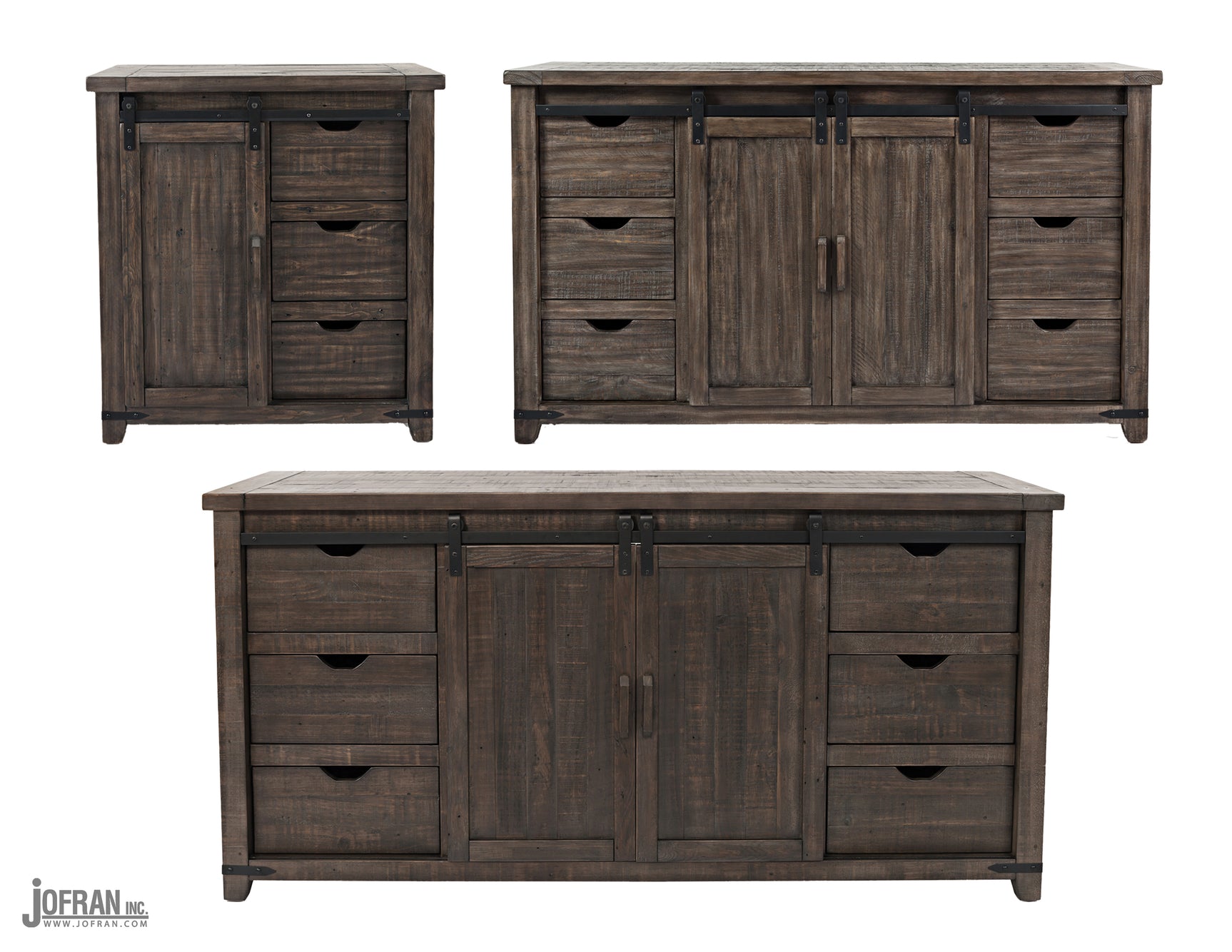 Madison County Barnwood 70 Barn Door Server - Ornate Home