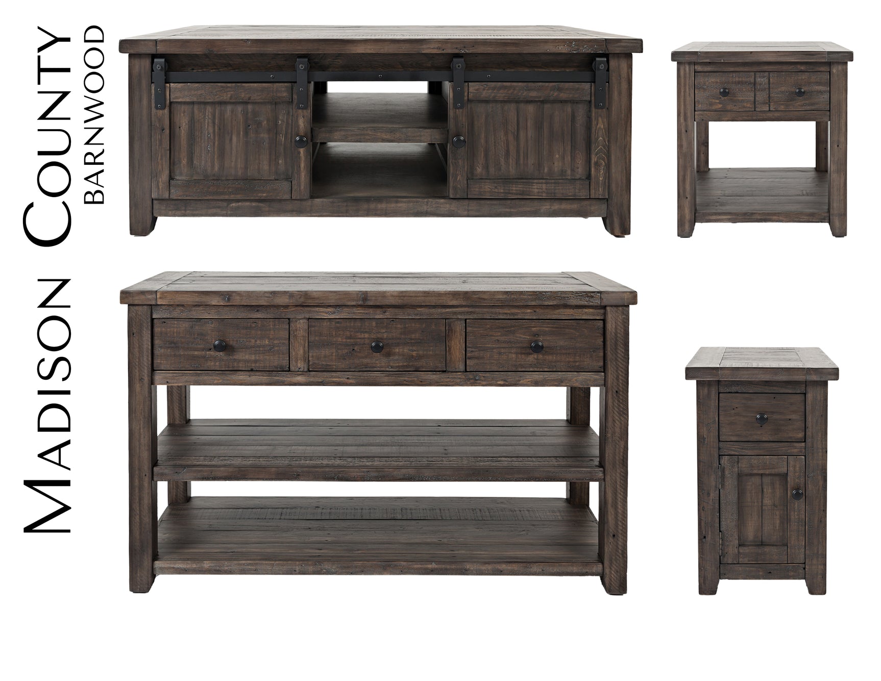 Madison County Barnwood Barn Door Cocktail Table - Ornate Home