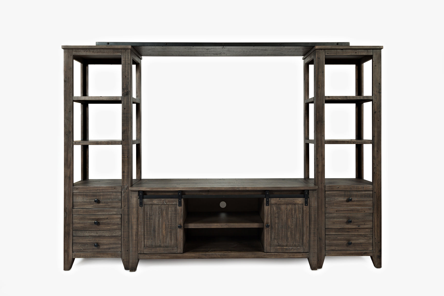 Madison County Barnwood Entertainment Wall - Ornate Home