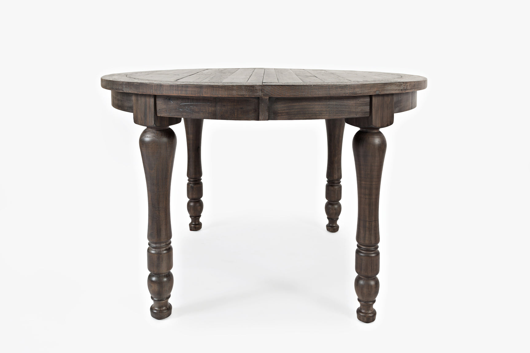Madison County Barnwood Round to Oval Dining Table - Ornate Home