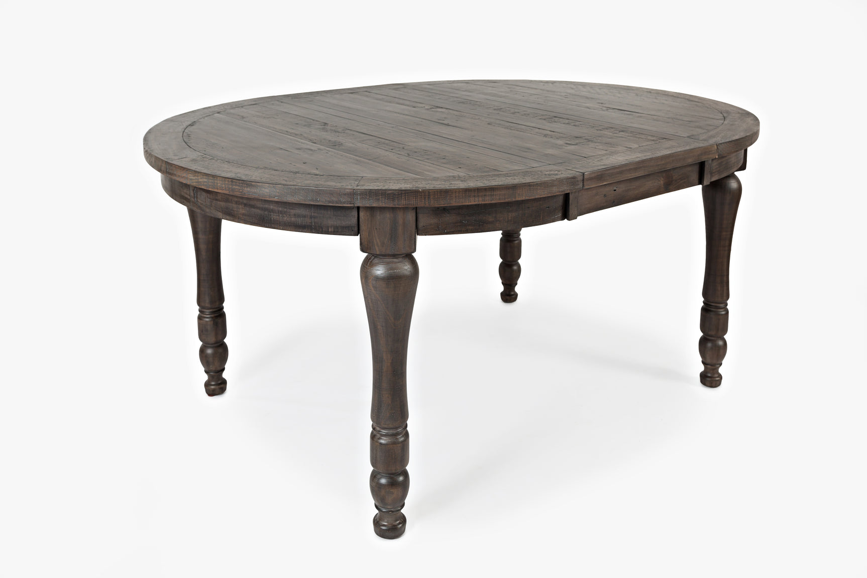 Madison County Barnwood Round to Oval Dining Table - Ornate Home