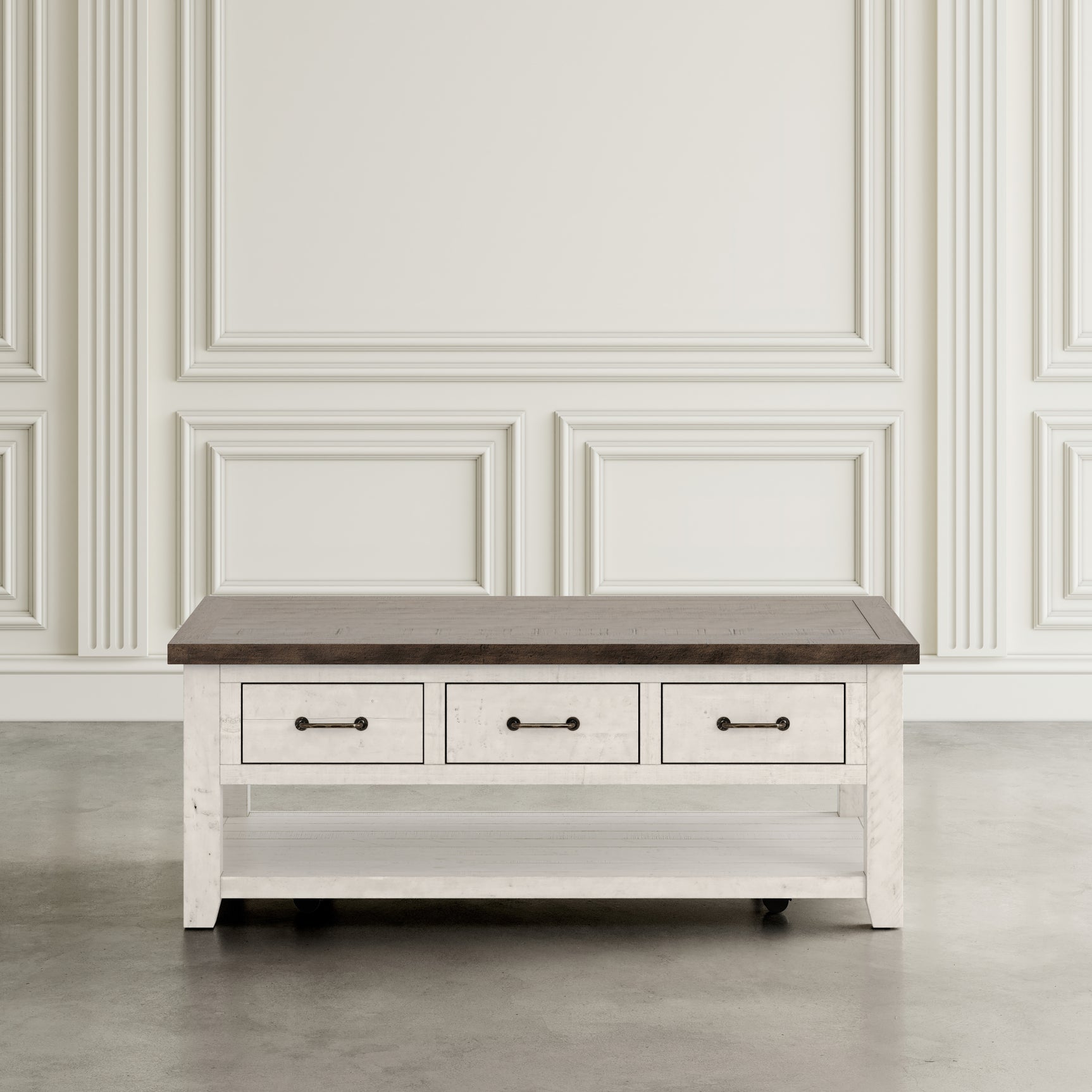 Madison County Harris Vintage White Cocktail Table - Ornate Home