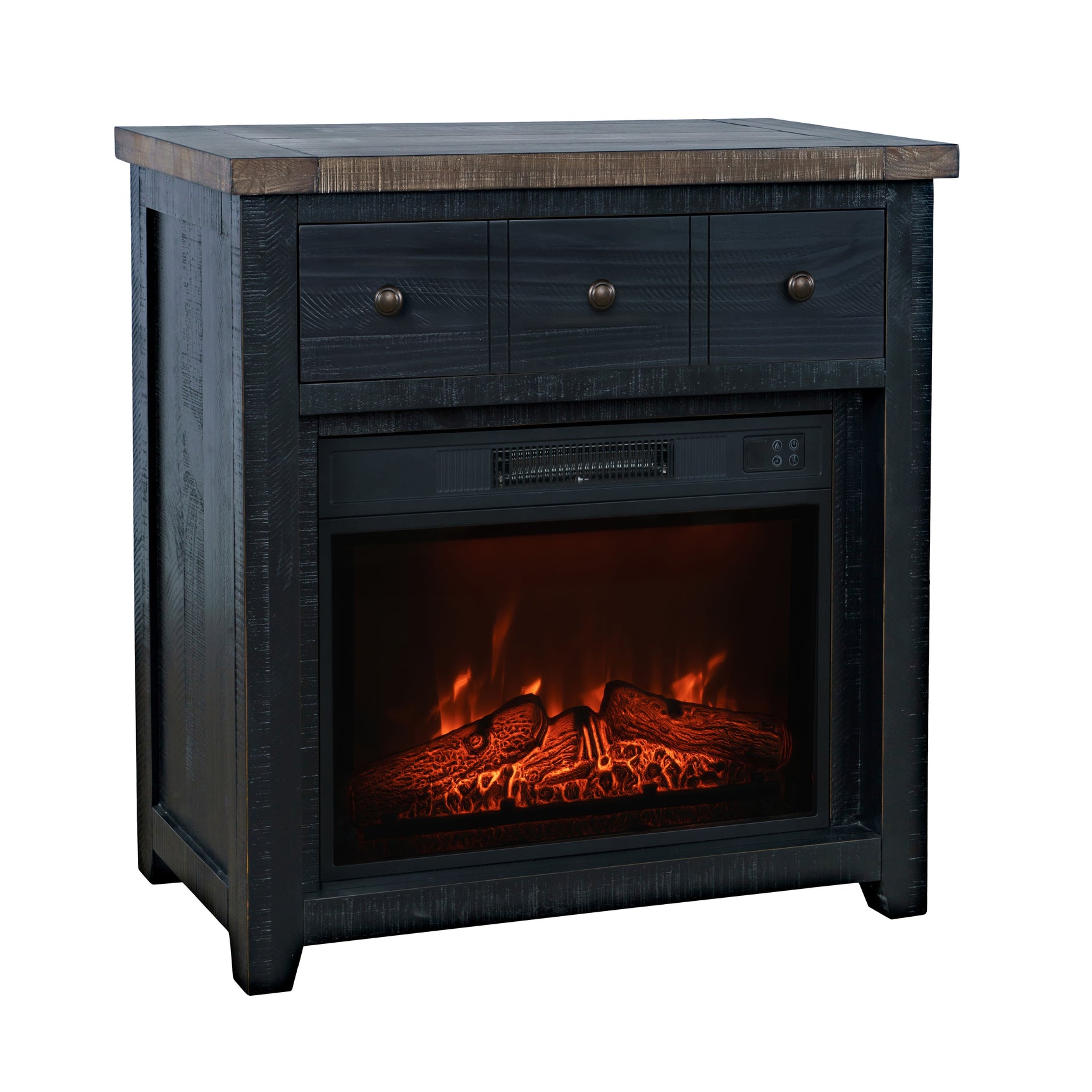 Madison County Vintage Black 32 Fireplace - Ornate Home