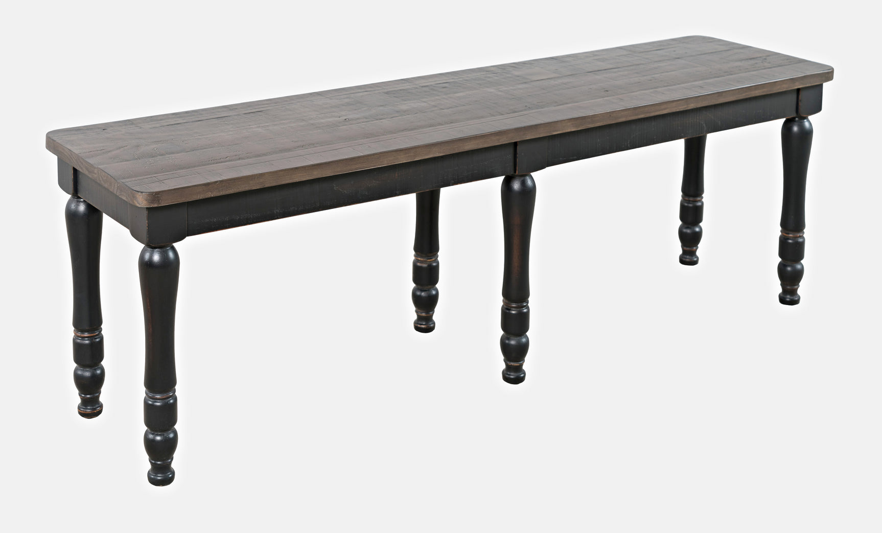 Madison County Vintage Black Dining Bench - Ornate Home