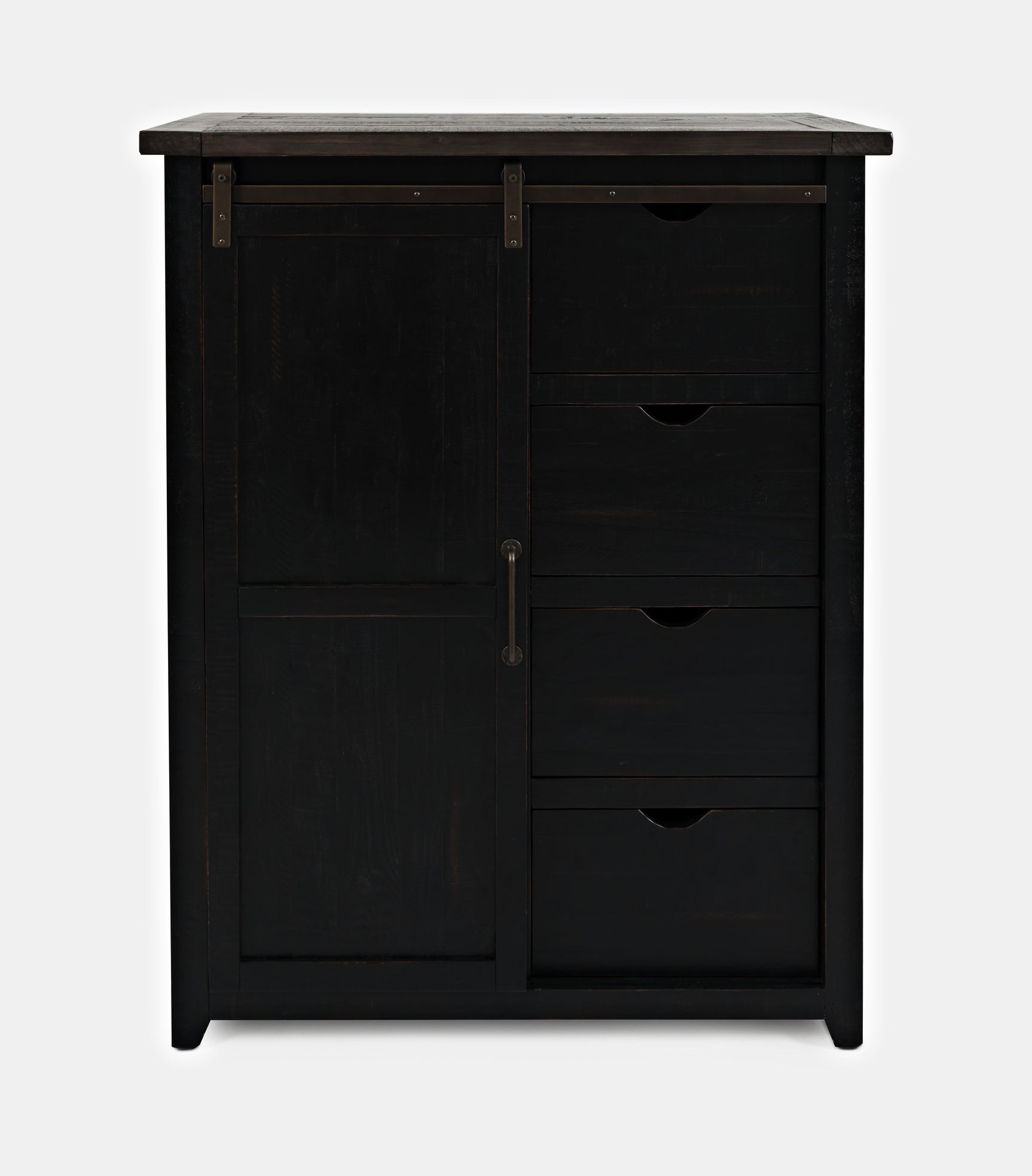 Madison County Vintage Black Door Chest - Ornate Home