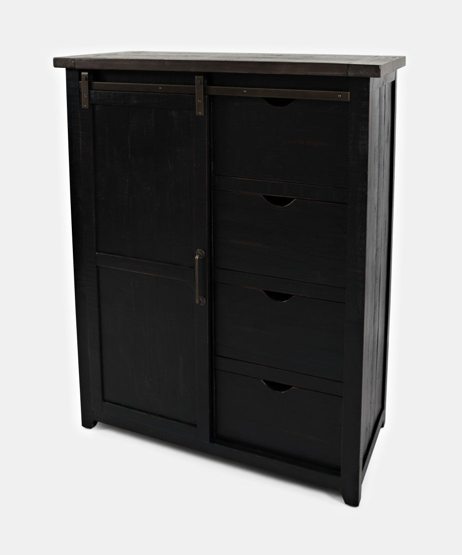 Madison County Vintage Black Door Chest - Ornate Home