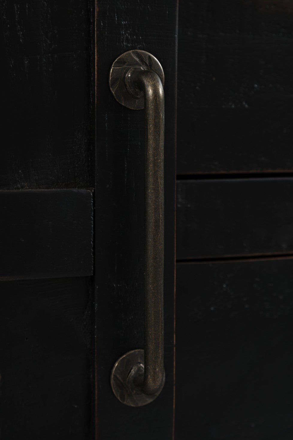 Madison County Vintage Black Door Chest - Ornate Home