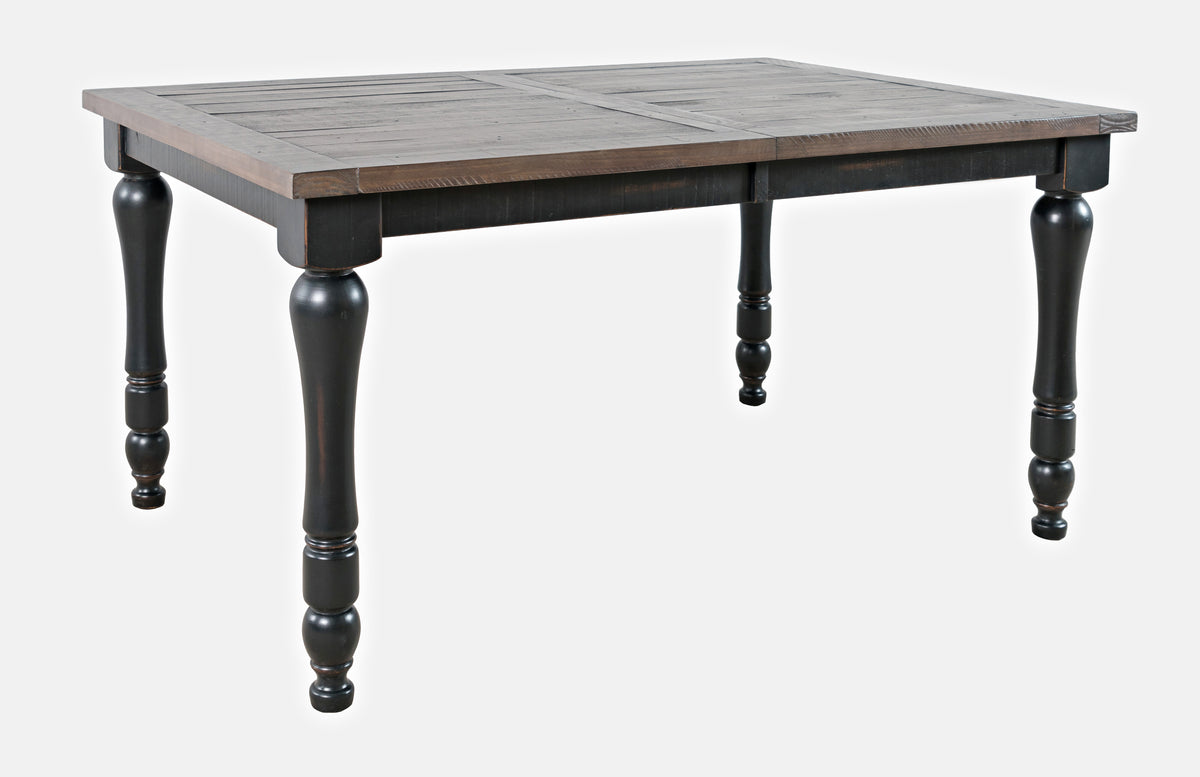 Madison County Vintage Black Ext Dining Dining Table w/ 4 Chairs, Bench - Ornate Home