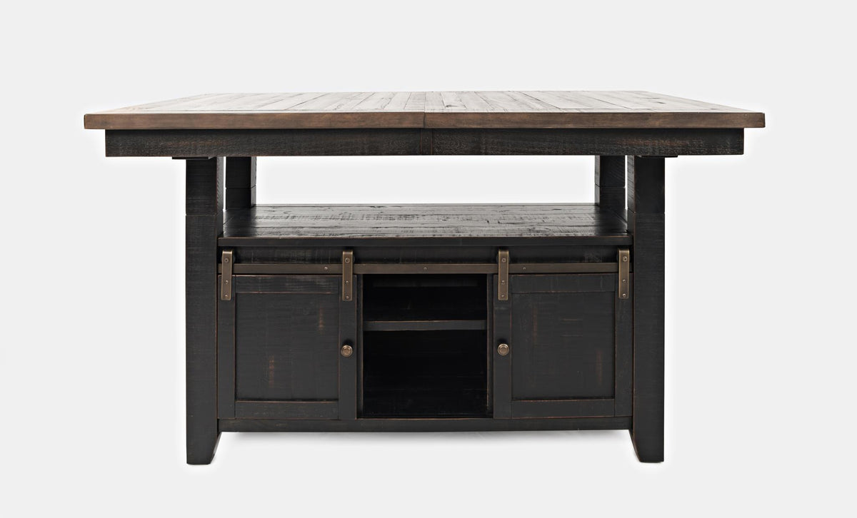 Madison County Vintage Black High/Low Dining Table w/ 6 Stools - Ornate Home
