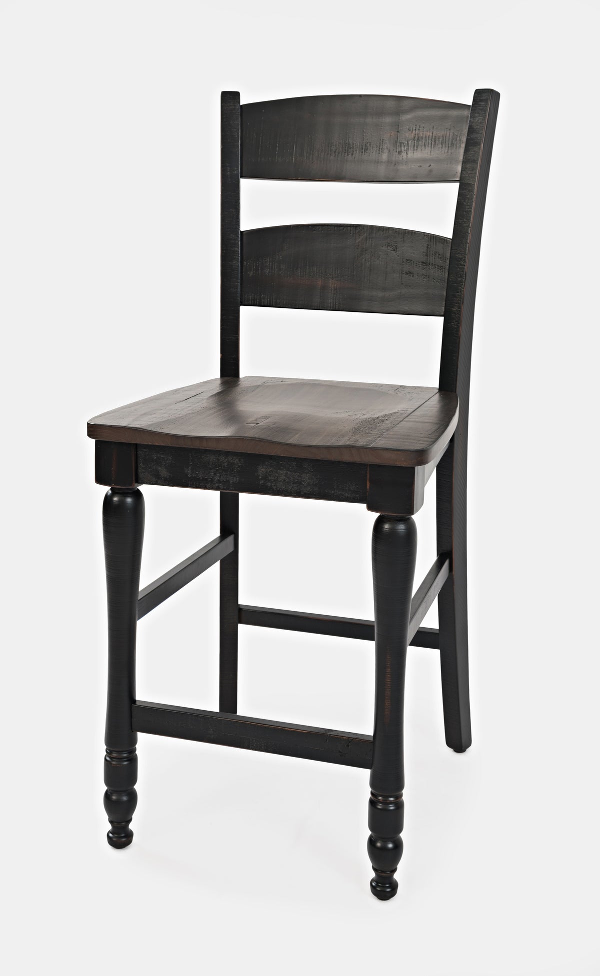 Madison County Vintage Black High/Low Dining Table w/ 6 Stools - Ornate Home
