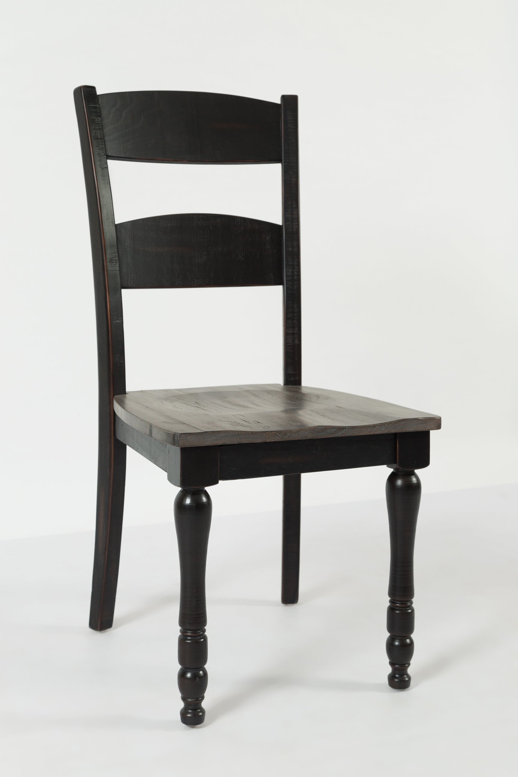 Madison County Vintage Black Ladderback Chair (Set of 2) - Ornate Home