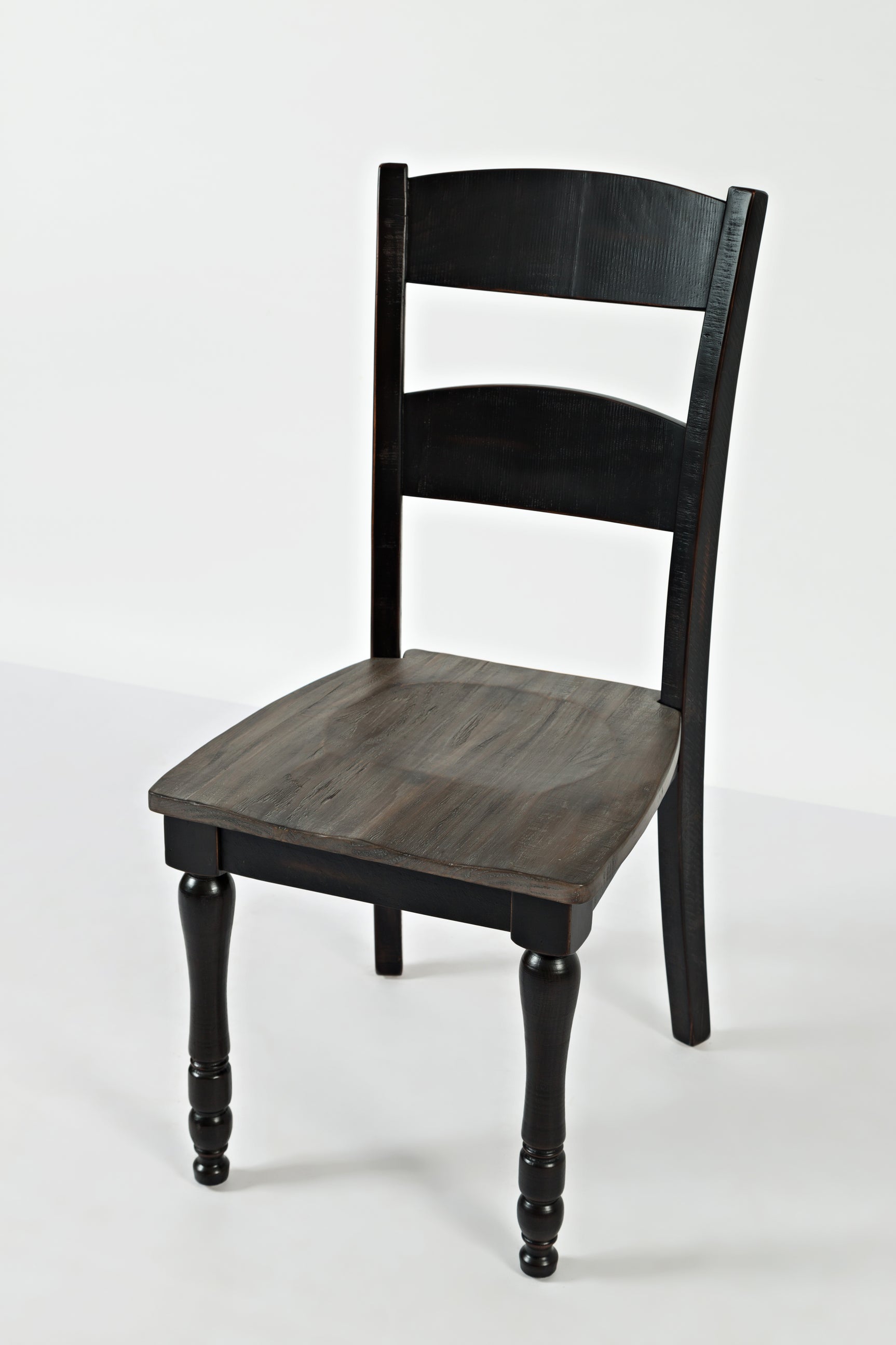 Madison County Vintage Black Ladderback Chair (Set of 2) - Ornate Home