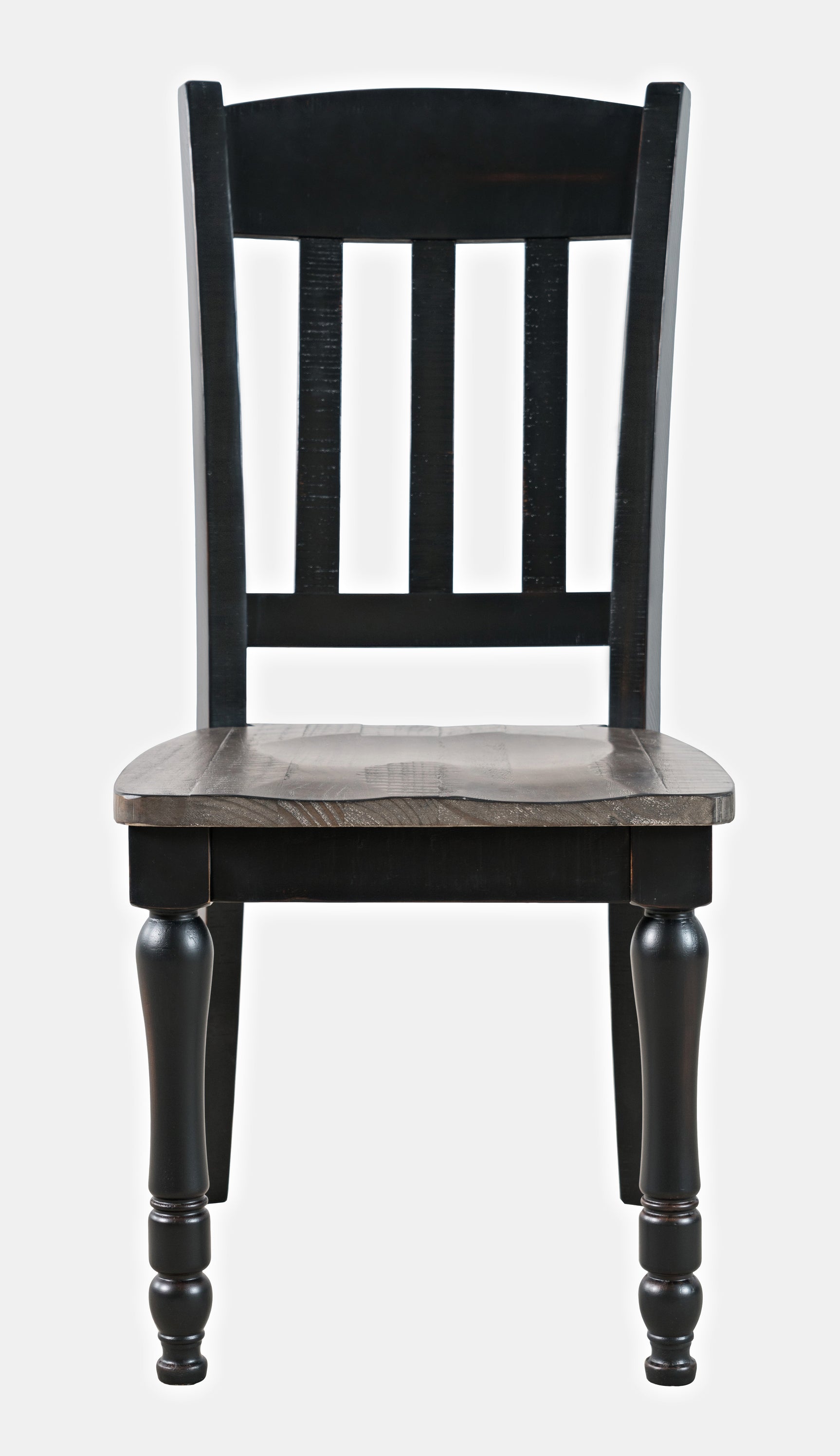 Madison County Vintage Black Slatback Chair (Set of 2) - Ornate Home