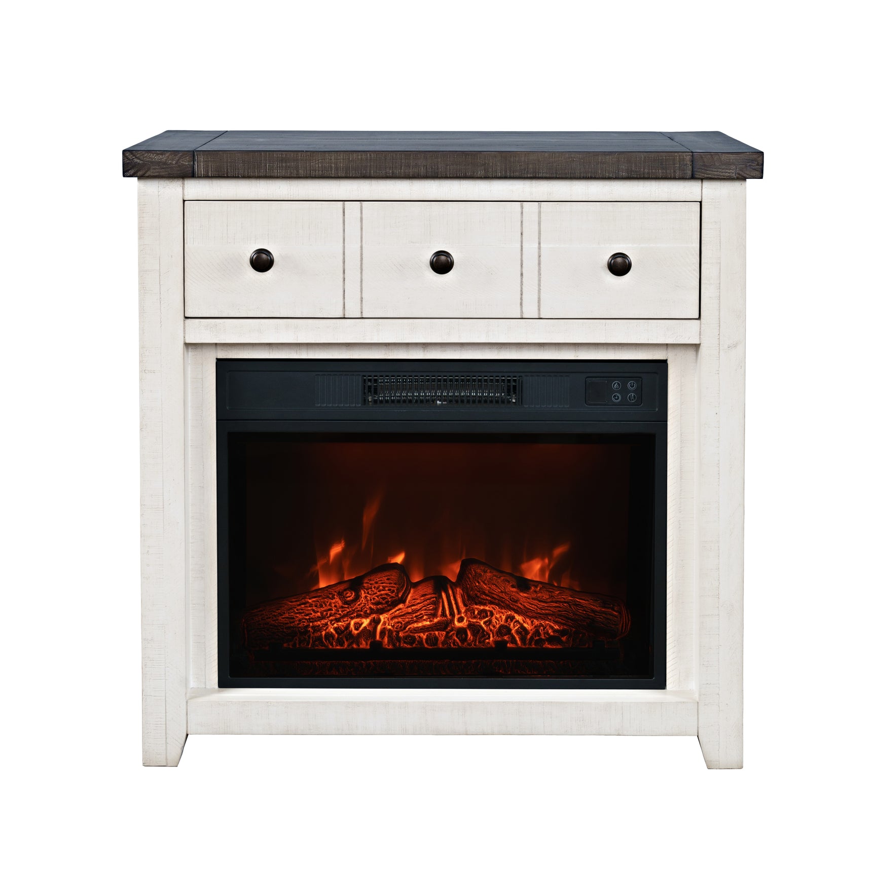 Madison County Vintage White 32 Fireplace - Ornate Home