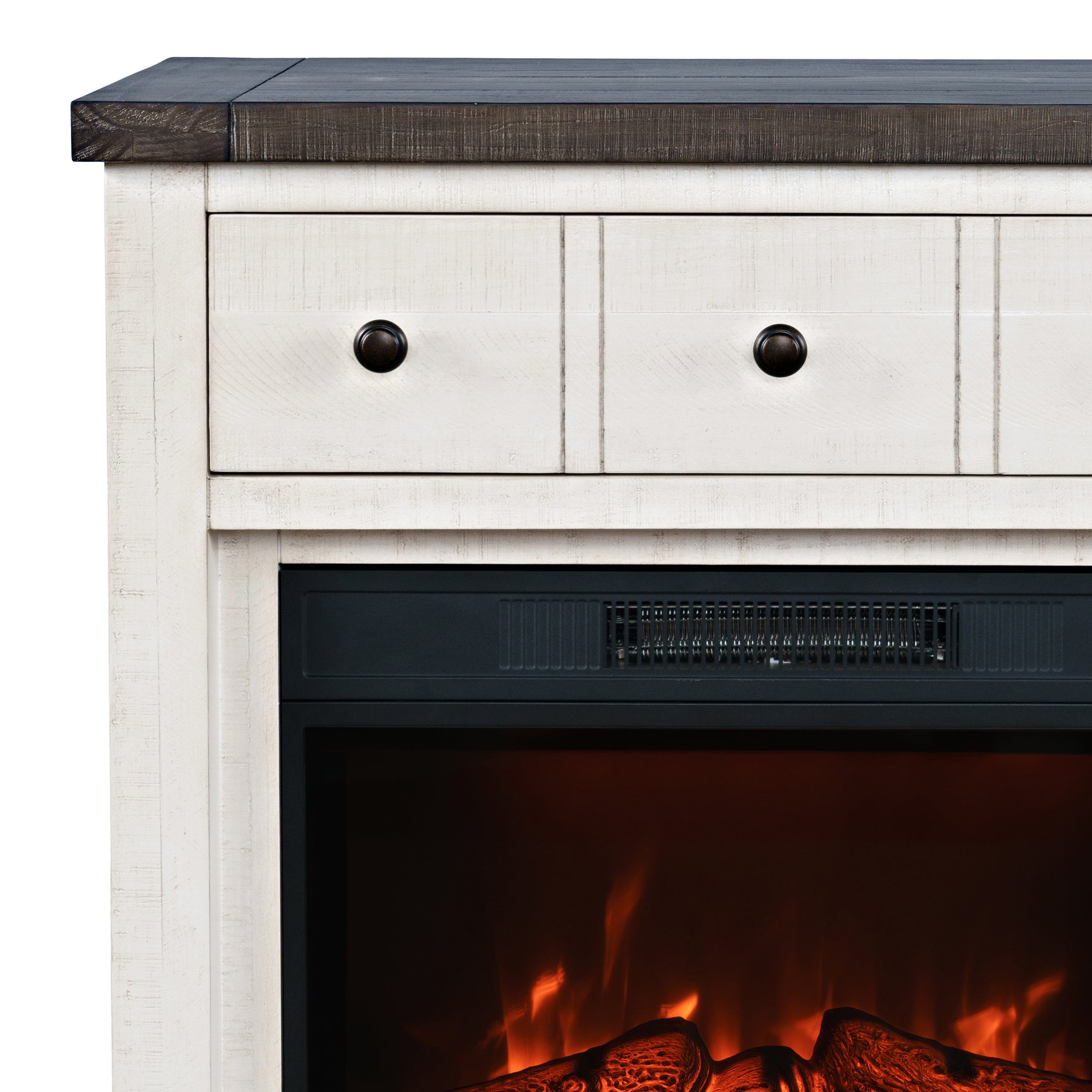 Madison County Vintage White 32 Fireplace - Ornate Home