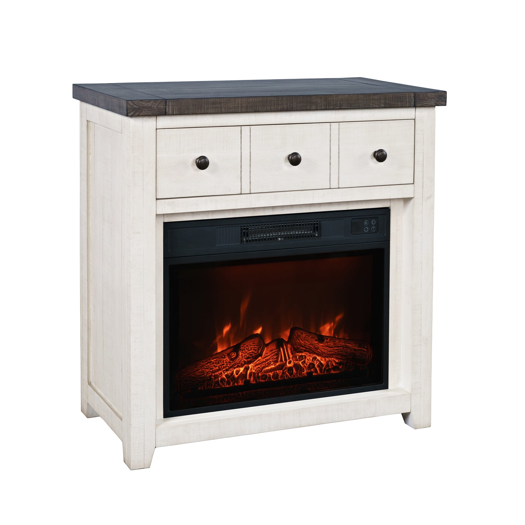 Madison County Vintage White 32 Fireplace - Ornate Home
