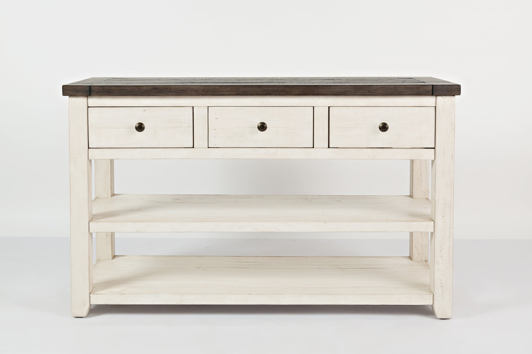 Madison County Vintage White Console Table - Ornate Home
