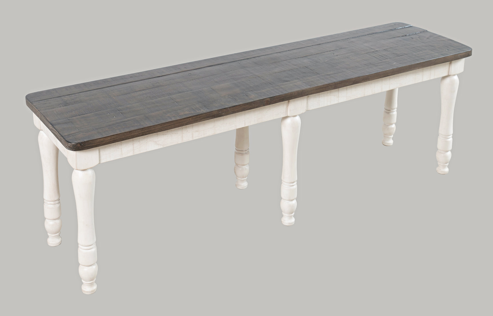 Madison County Vintage White Dining Bench - Ornate Home