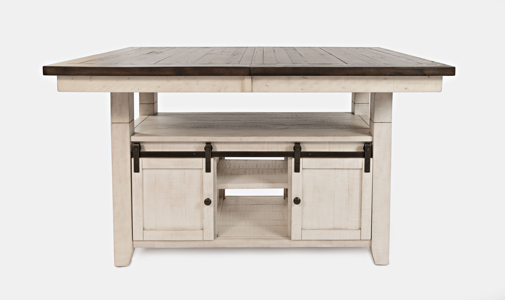 Madison County Vintage White High/Low Ext Dining Table - Ornate Home