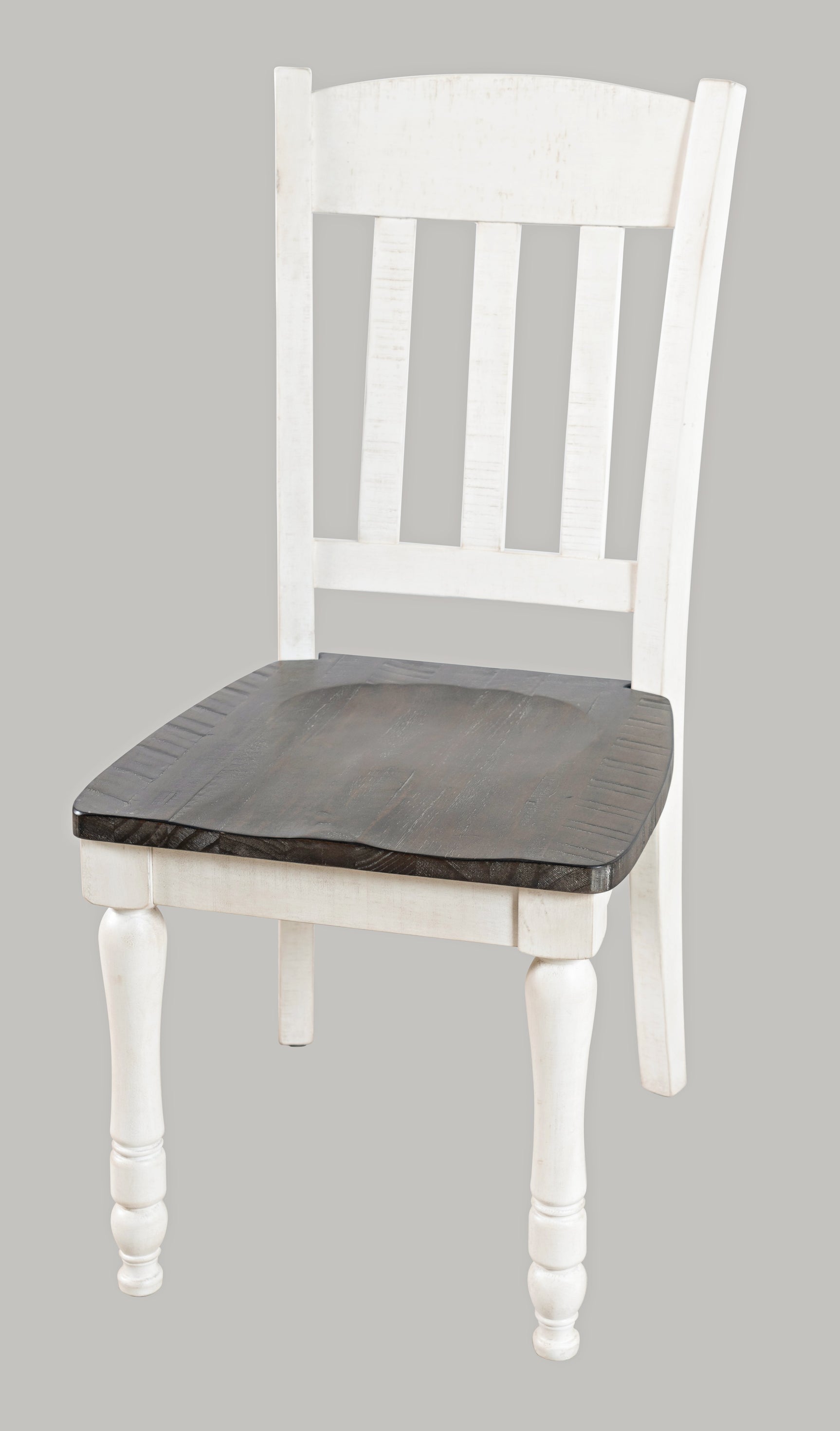 Madison County Vintage White Slatback Chair (Set of 2) - Ornate Home