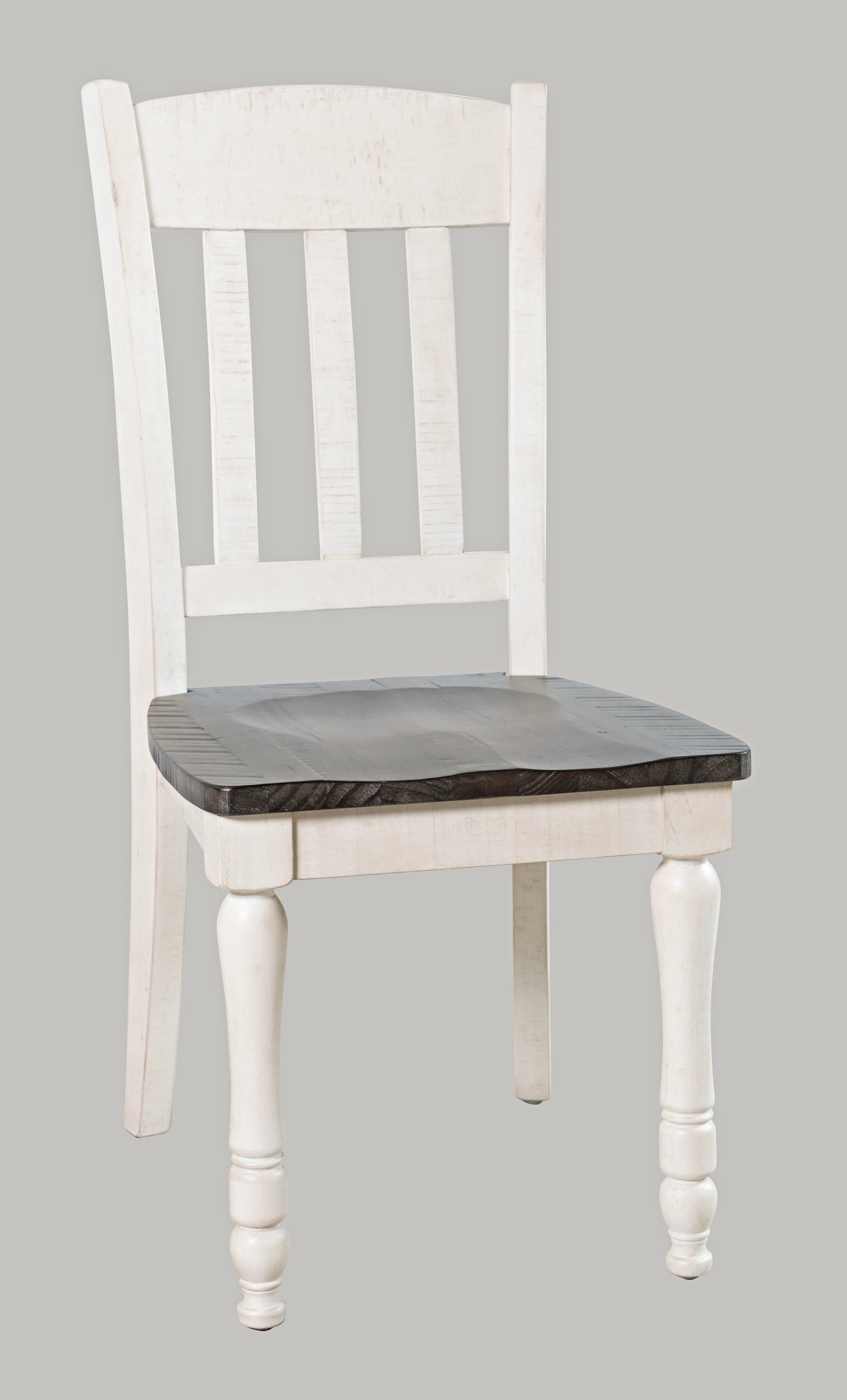 Madison County Vintage White Slatback Chair (Set of 2) - Ornate Home