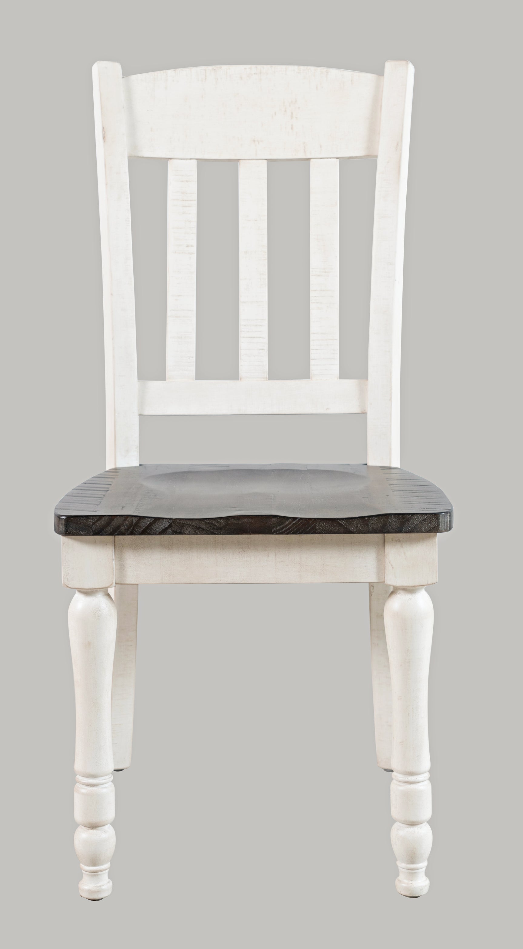 Madison County Vintage White Slatback Chair (Set of 2) - Ornate Home