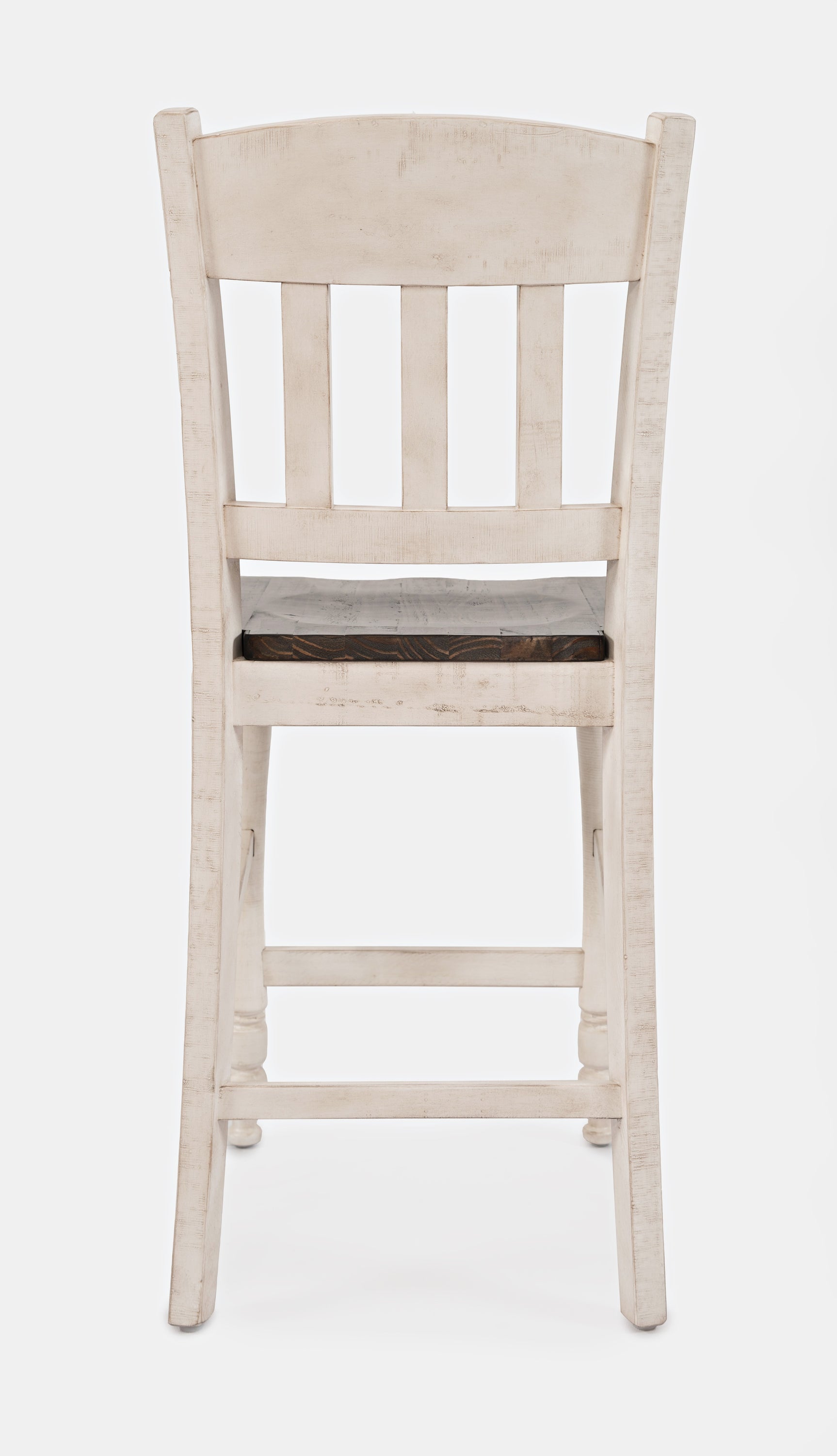 Madison County Vintage White Slatback Stool (Set of 2) - Ornate Home