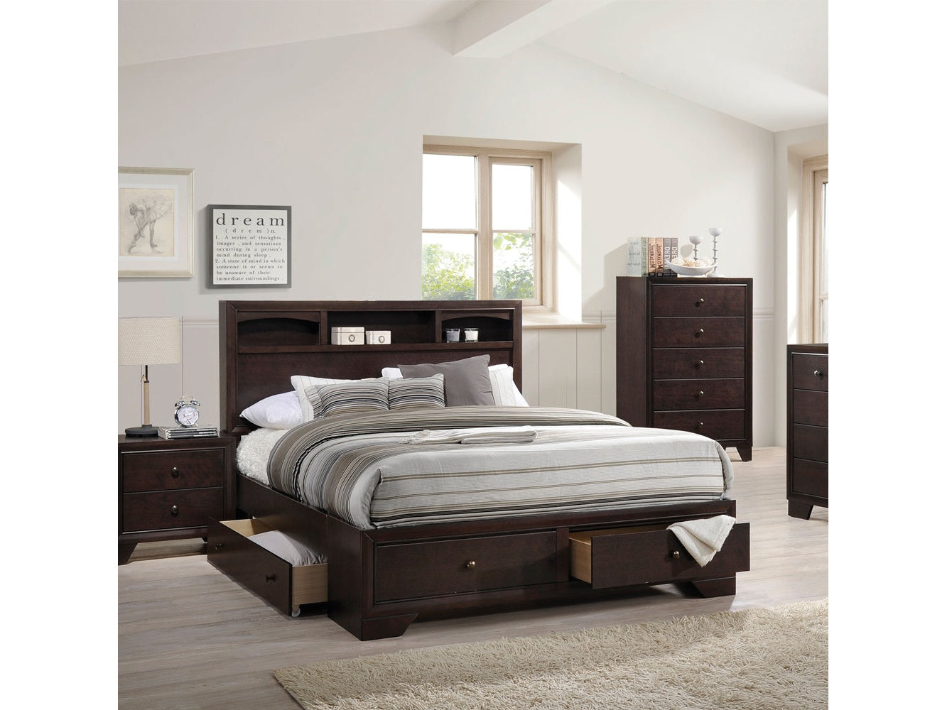 Madison II Espresso Queen Bed - Ornate Home